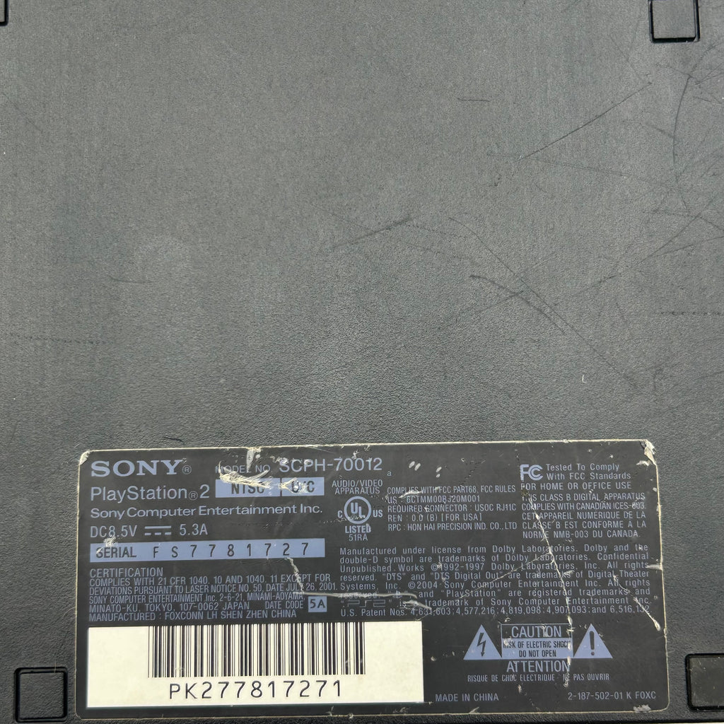 Sony PlayStation 2 PS2 Slim Black Console Bundle SCPH-75001