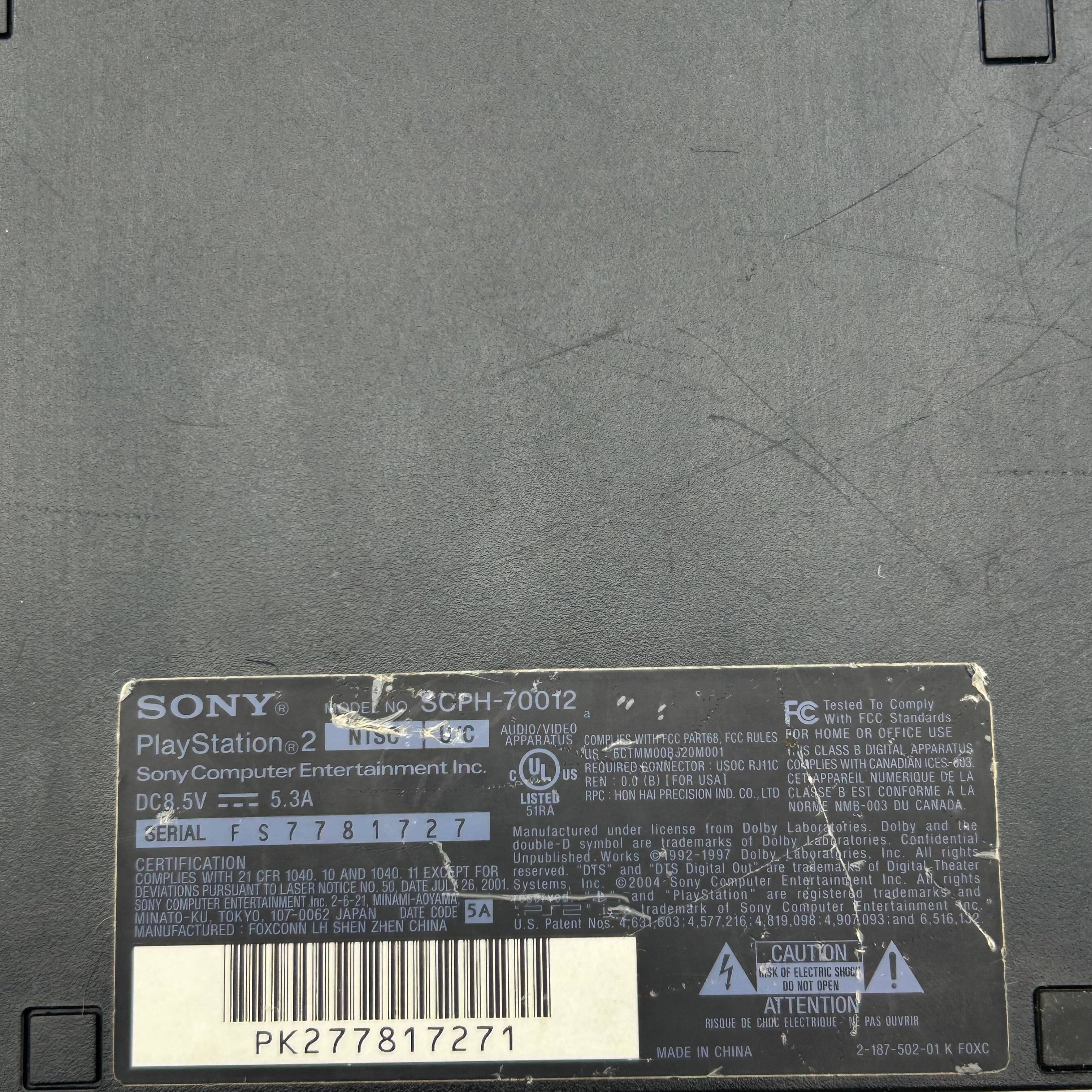 Sony PlayStation 2 PS2 Slim Black Console Bundle SCPH-75001