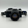 Nikon FG-20 35mm SLR Film Camera Bundle w/ 2 Lenses (Rokinon, Sigma) - Untested