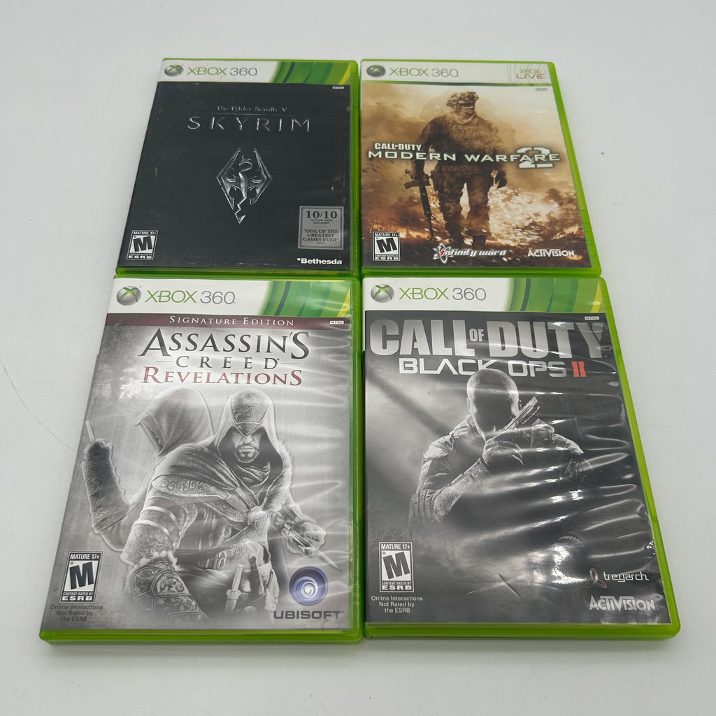 Microsoft Xbox 360 Console 120GB White w/Controller, Kinect Bar & 4 games