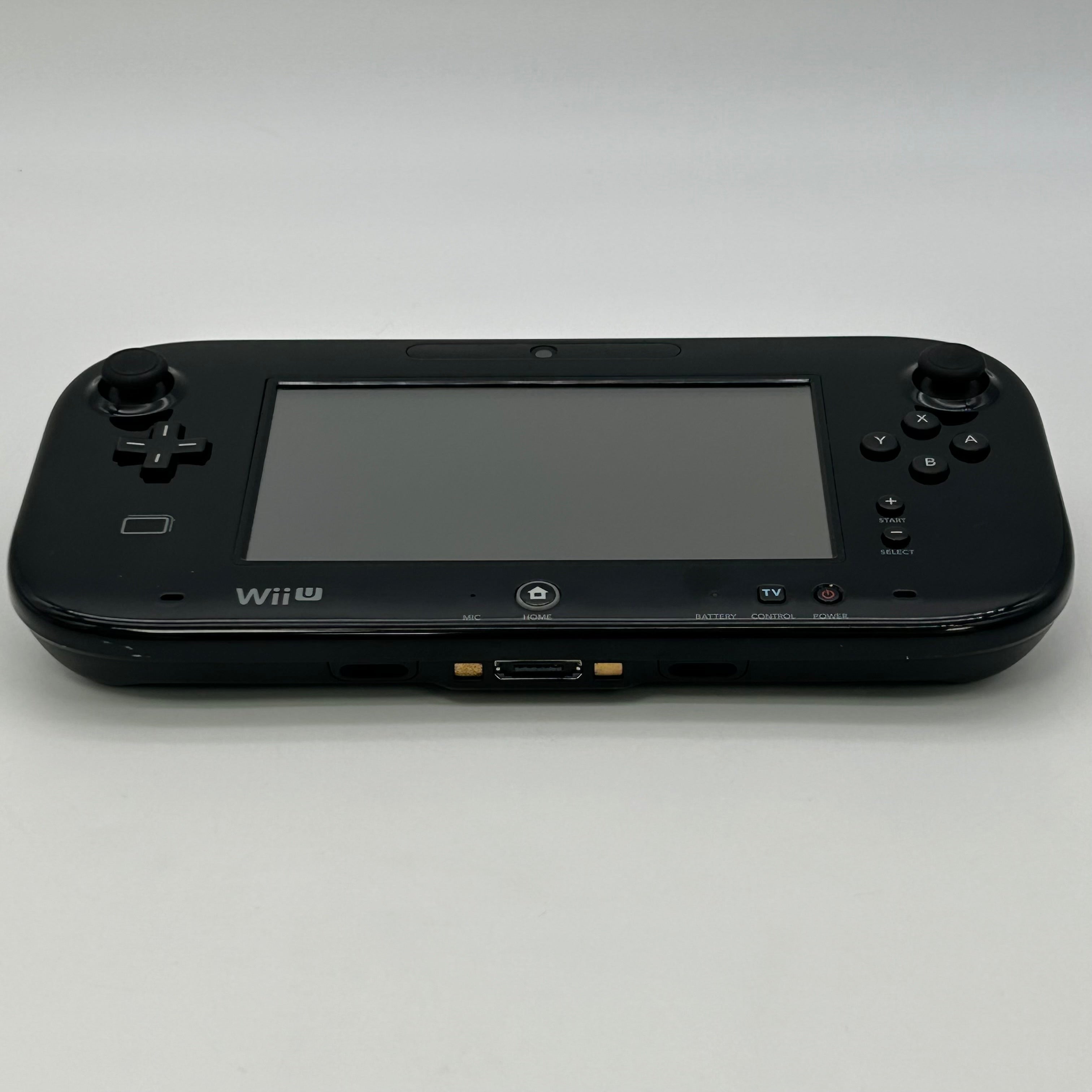 Nintendo Wii U GamePad Black WUP-010 FOR PARTS/REPAIR Untested Buttons/Net
