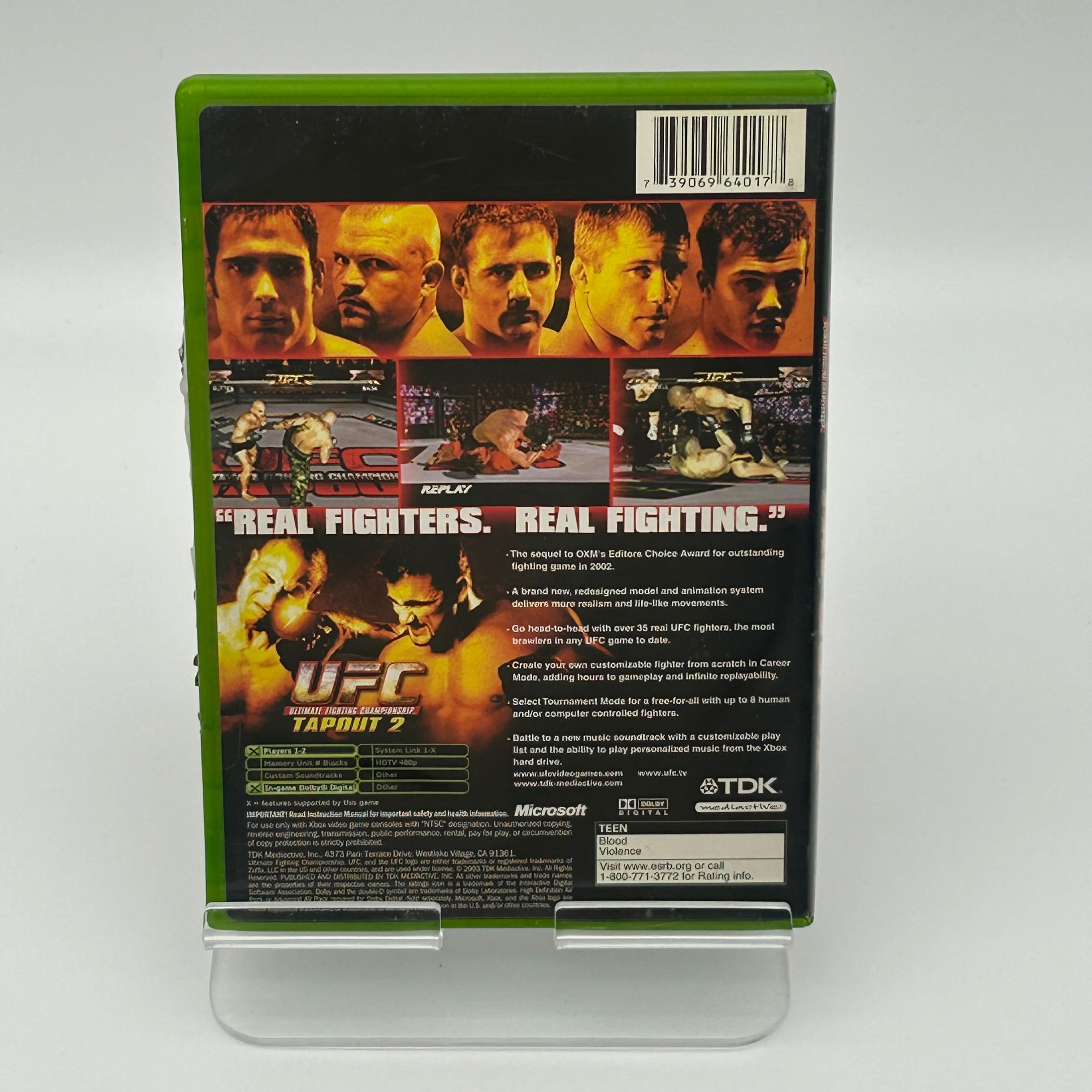 UFC Tapout 2 Xbox with manual and case  - Used