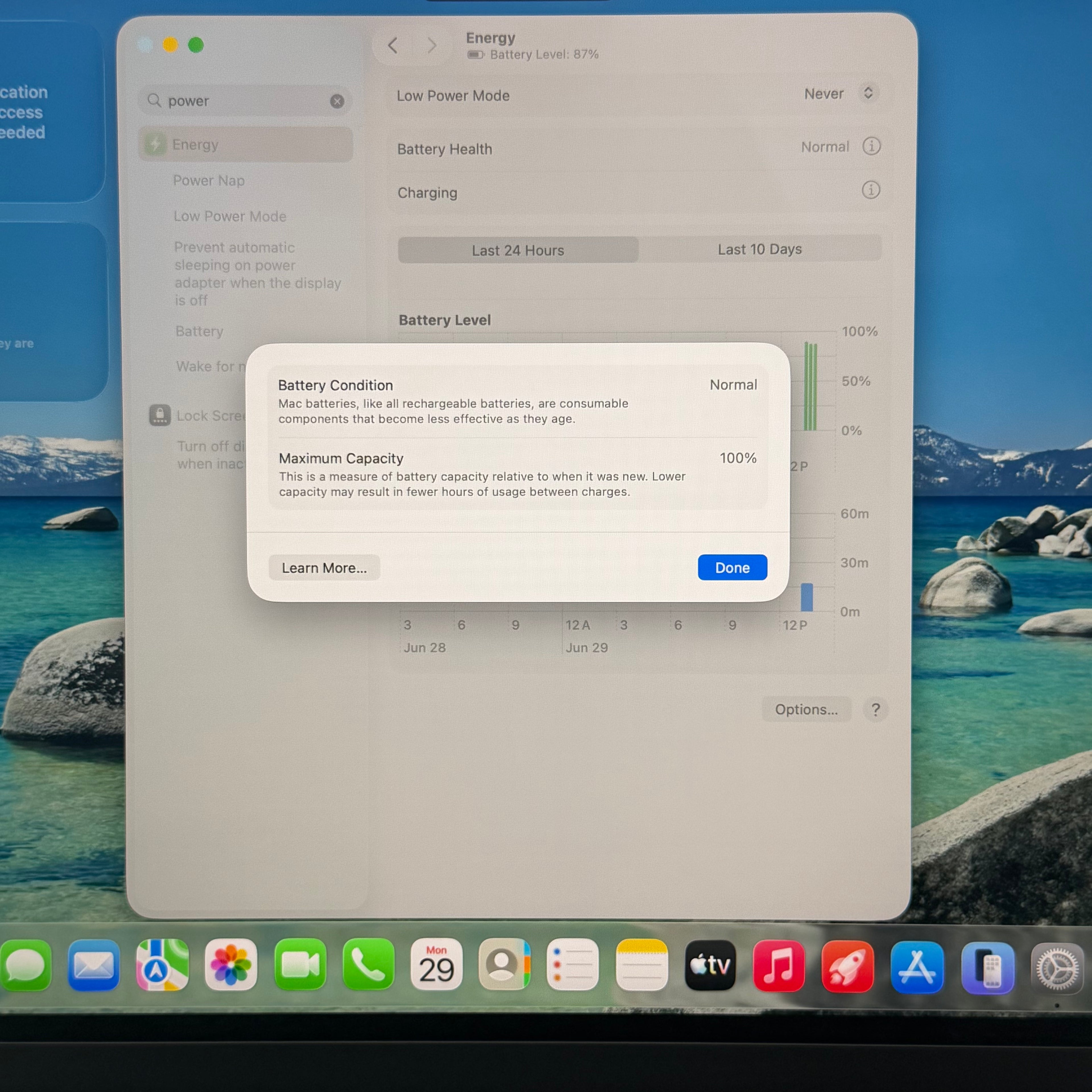 Apple MacBook Air 13" M4 16GB RAM 256GB SSD A3240 2025 Blue 100% Battery