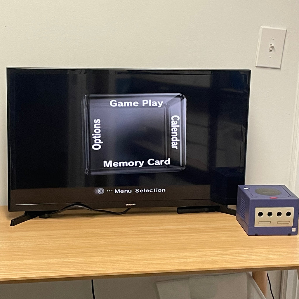 Nintendo GameCube Indigo DOL-001 Console Bundle 2 Controllers 2 Games TESTED
