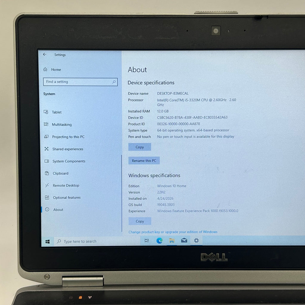 Dell Latitude E6430 14-inch Laptop Intel Core i5-3320M 12GB RAM 256GB SSD