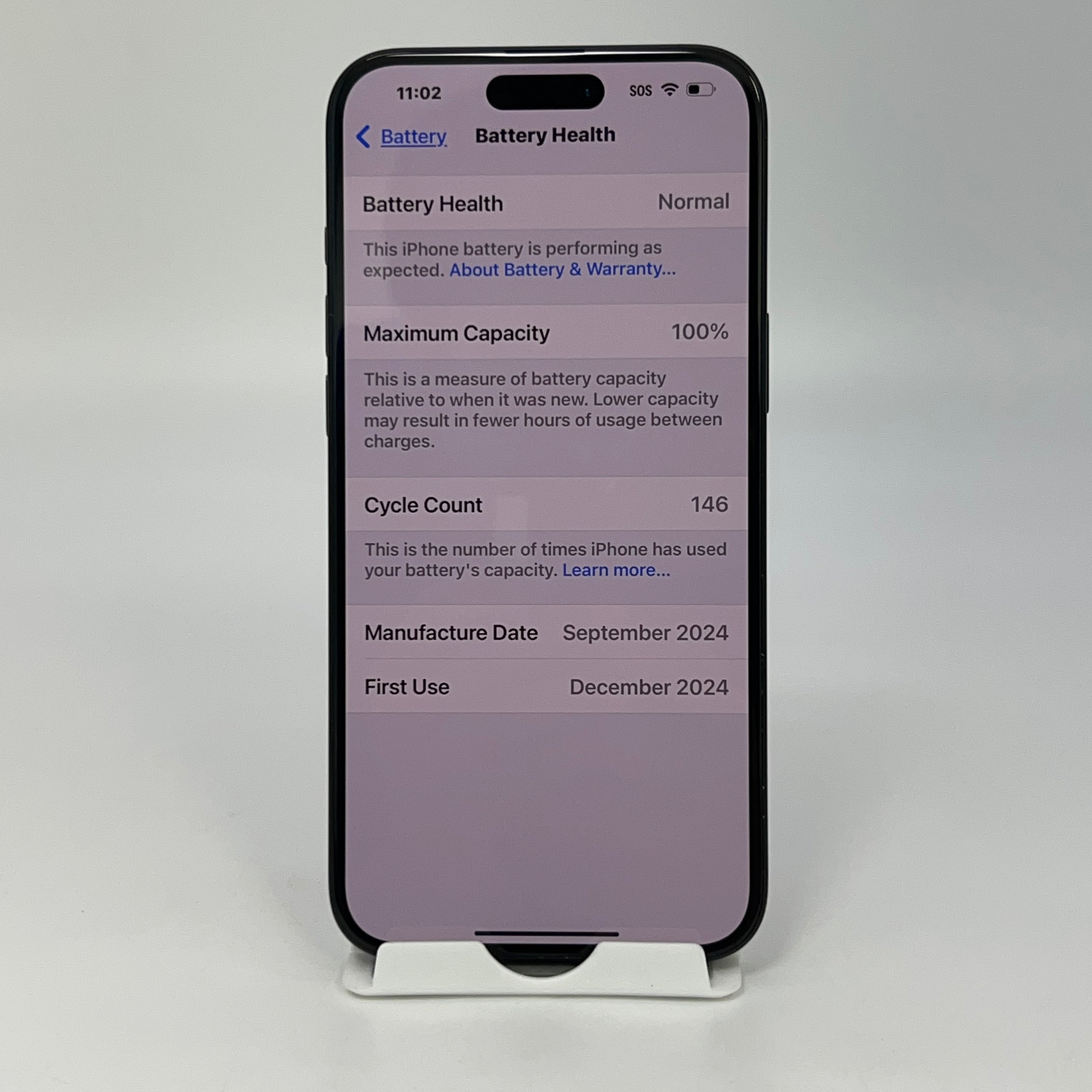 T-Mobile Apple iPhone 16 Plus 128GB Black MXUT3LL/A 100% BH