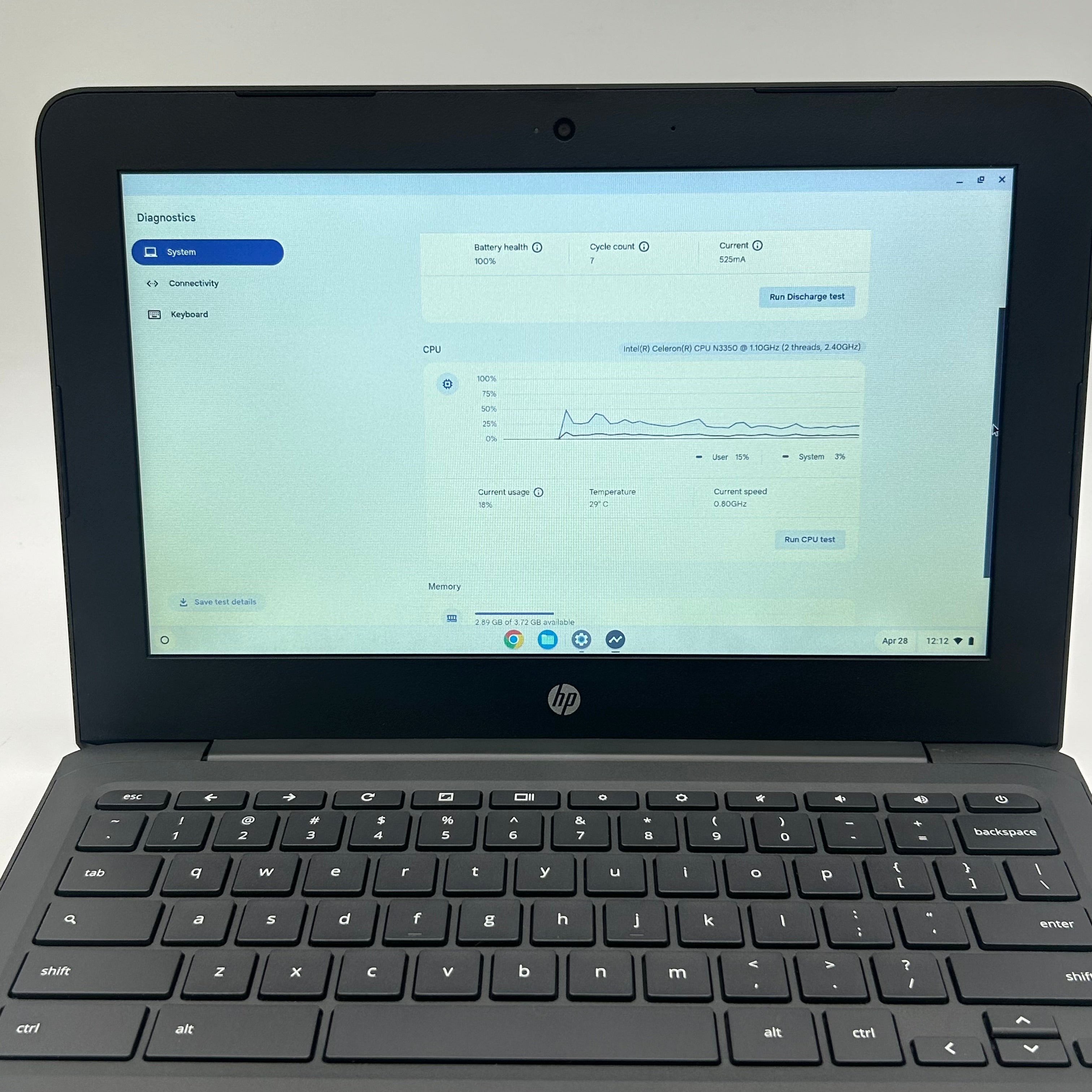HP Chromebook 11a-nb0013dx 11.6 in 32GB Intel Celeron 4GB Ash Gray