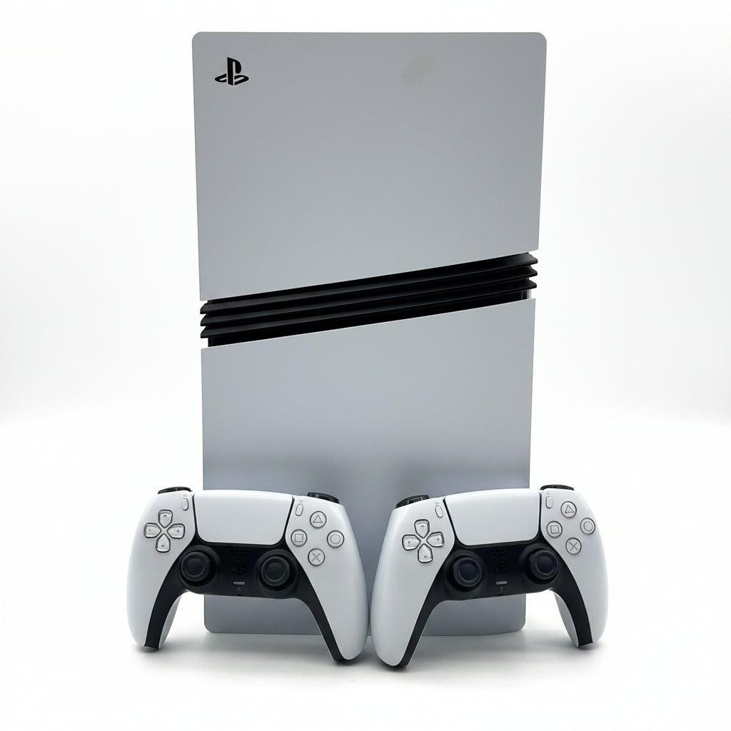 Sony PlayStation 5 Pro (CFI-7019) 2TB w/ 2 Controllers, Charging Dock, And Cables