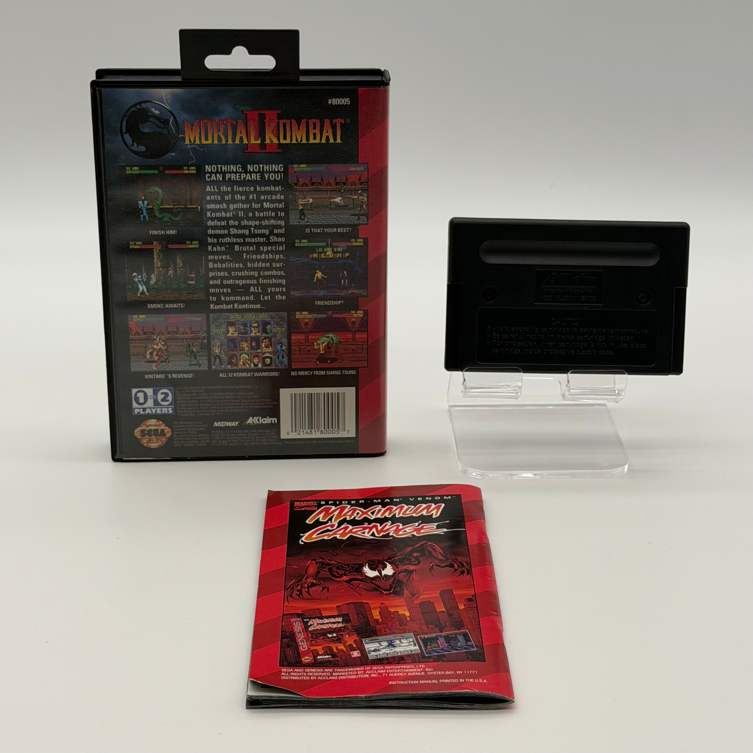 Sega Genesis Mortal Kombat II Video Game