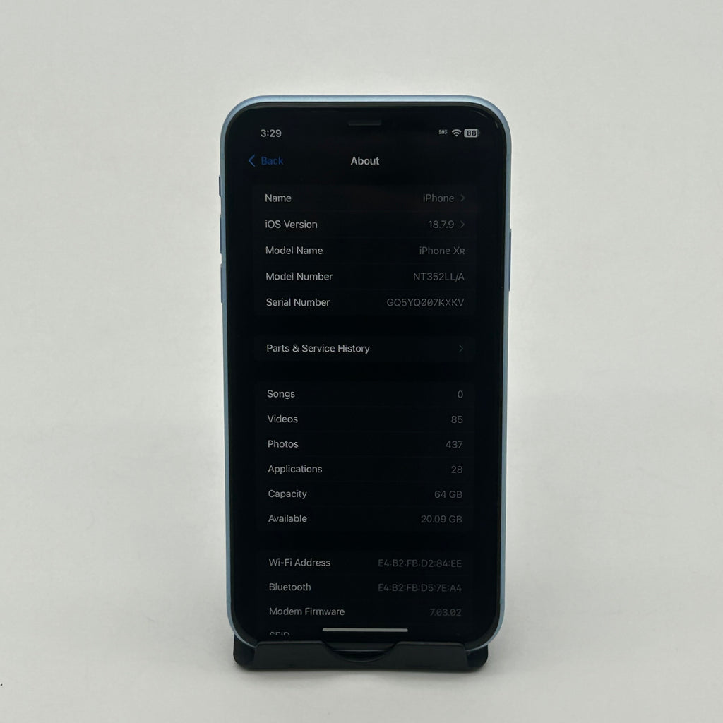 Apple iPhone XR A1984 64GB | Blue | UNLOCKED | READ