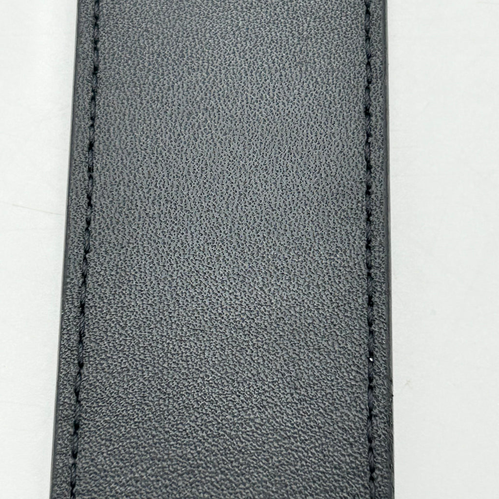 Burberry TB Monogram Reversible Belt Archive Beige Check Black Leather 40/100 Italy