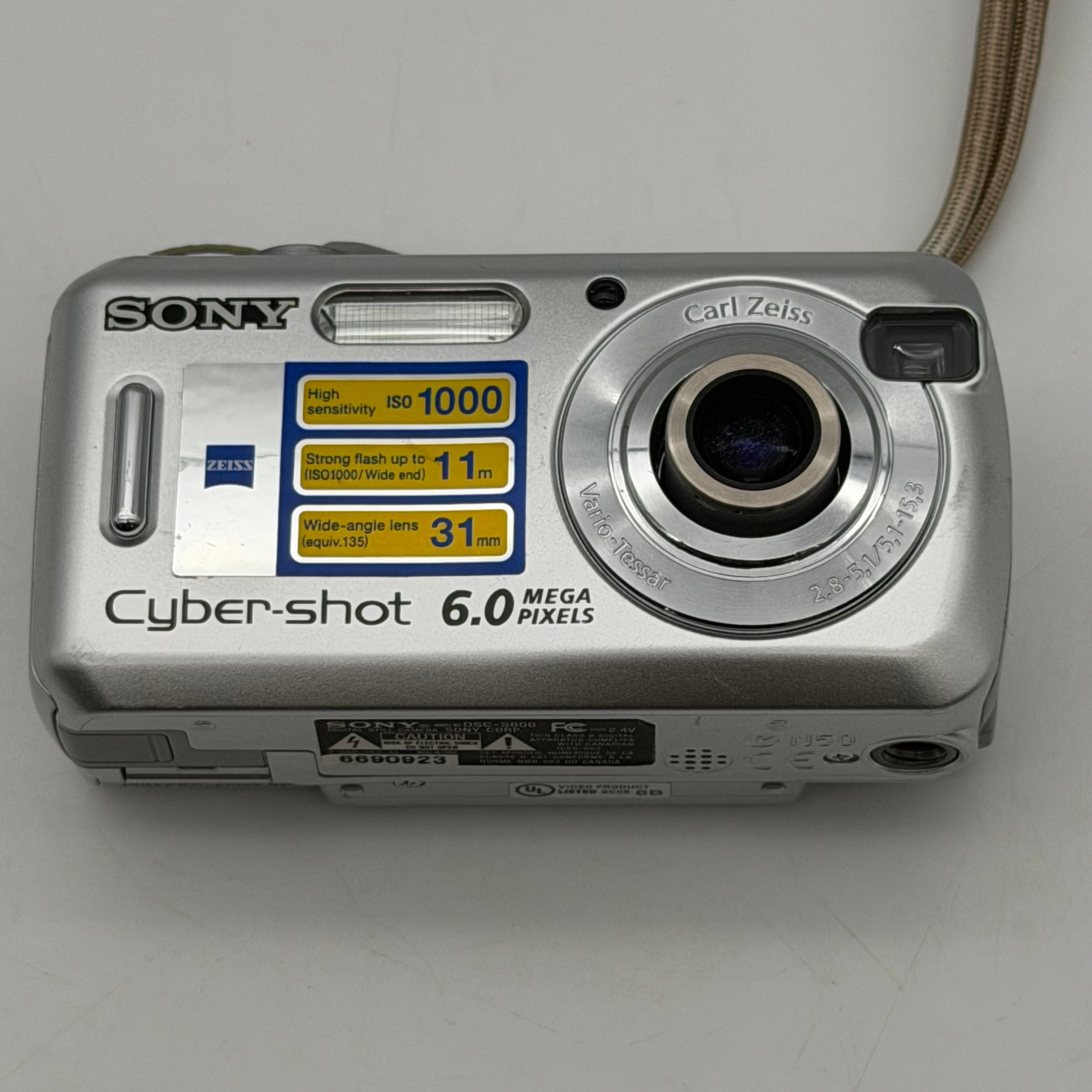 Sony Digital Camera Cybershot DSC-S600 6.0MP Silver - Tested