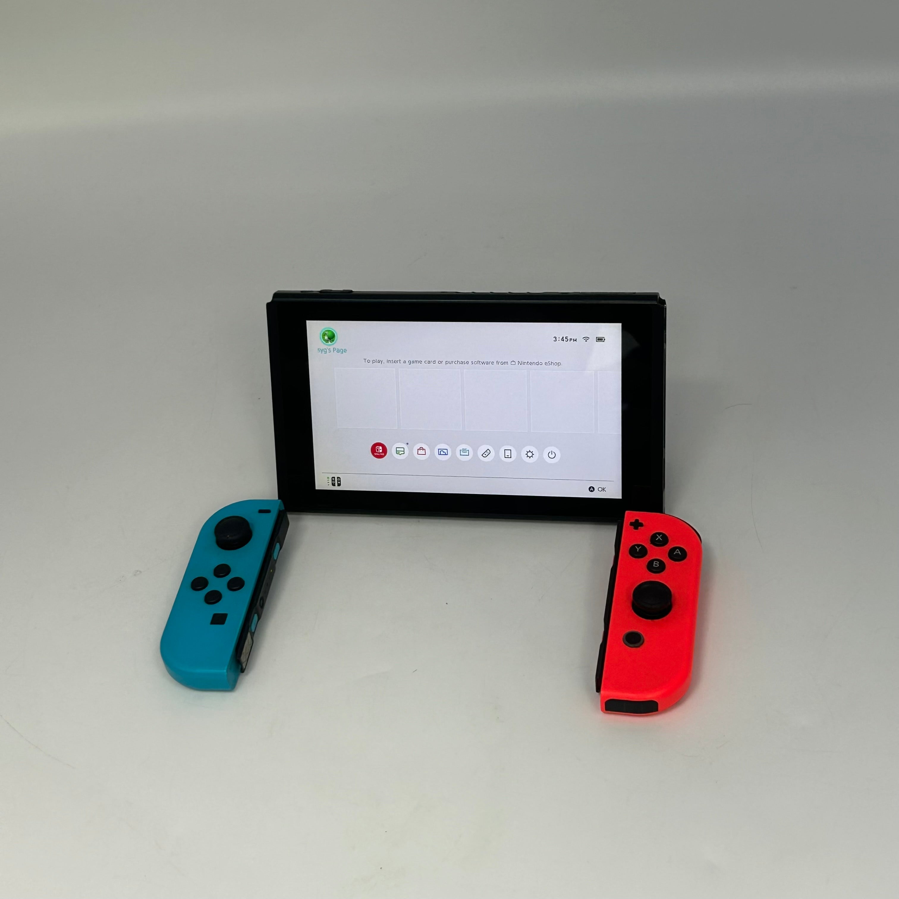 Nintendo Switch HAC-001-01 2019 Black 32GB Console with Joy-Cons, Power Cable, and Included Games