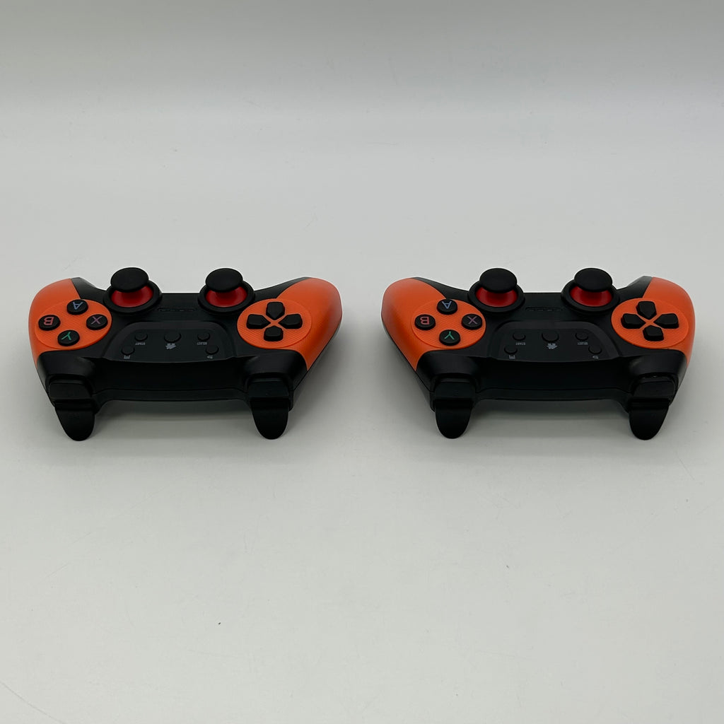 2.4G Wireless Controller Gamepad, 2 controllers, 1 game stick - M9 - Orange/Black