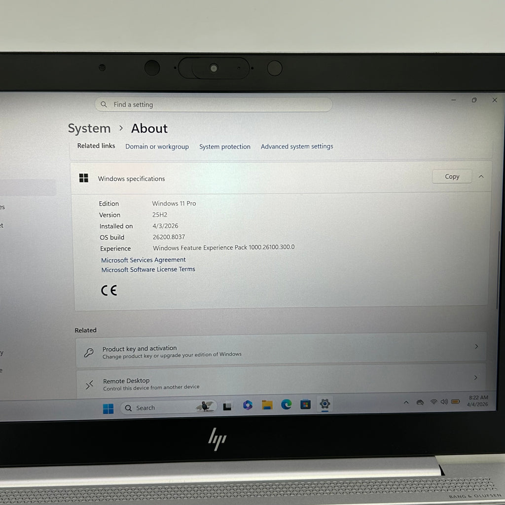HP EliteBook 840 G6 14-inch Intel Core i7-8665U 16GB 512GB SSD Windows 11 Pro Laptop