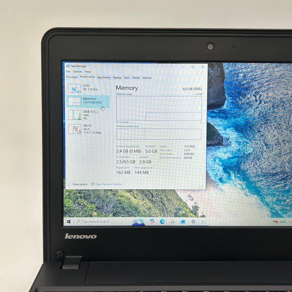 Lenovo ThinkPad X131e 11.6-inch AMD E-450 8GB RAM 320GB HDD Windows 10 Black Laptop