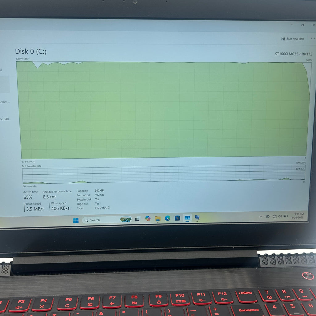 Lenovo Legion Y520-15IKBN 15.6" Core i5 24GB RAM 1TB HDD GTX 1050 Ti Used - No charger