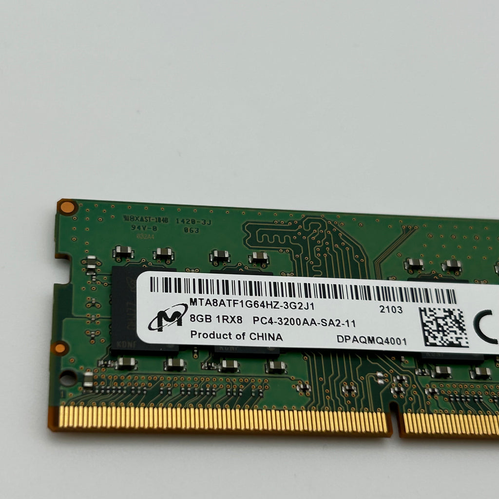 Micron 8GB 1RX8 MTA8ATF1G6HZ DDR3 Memory Module Green - Used
