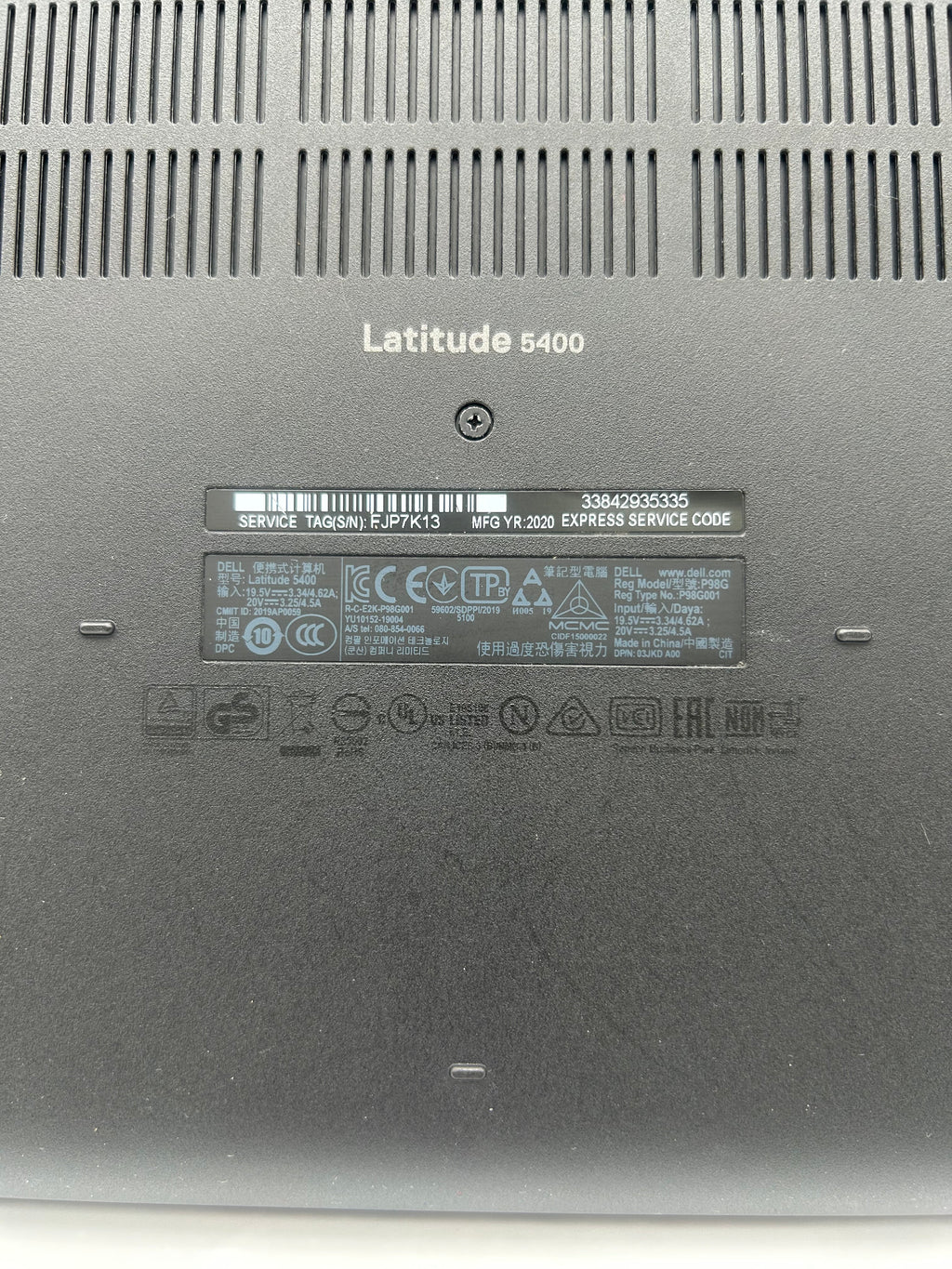 Dell Latitude 5400 14-inch Core i5 8th Generation 16GB RAM 512GB For Parts