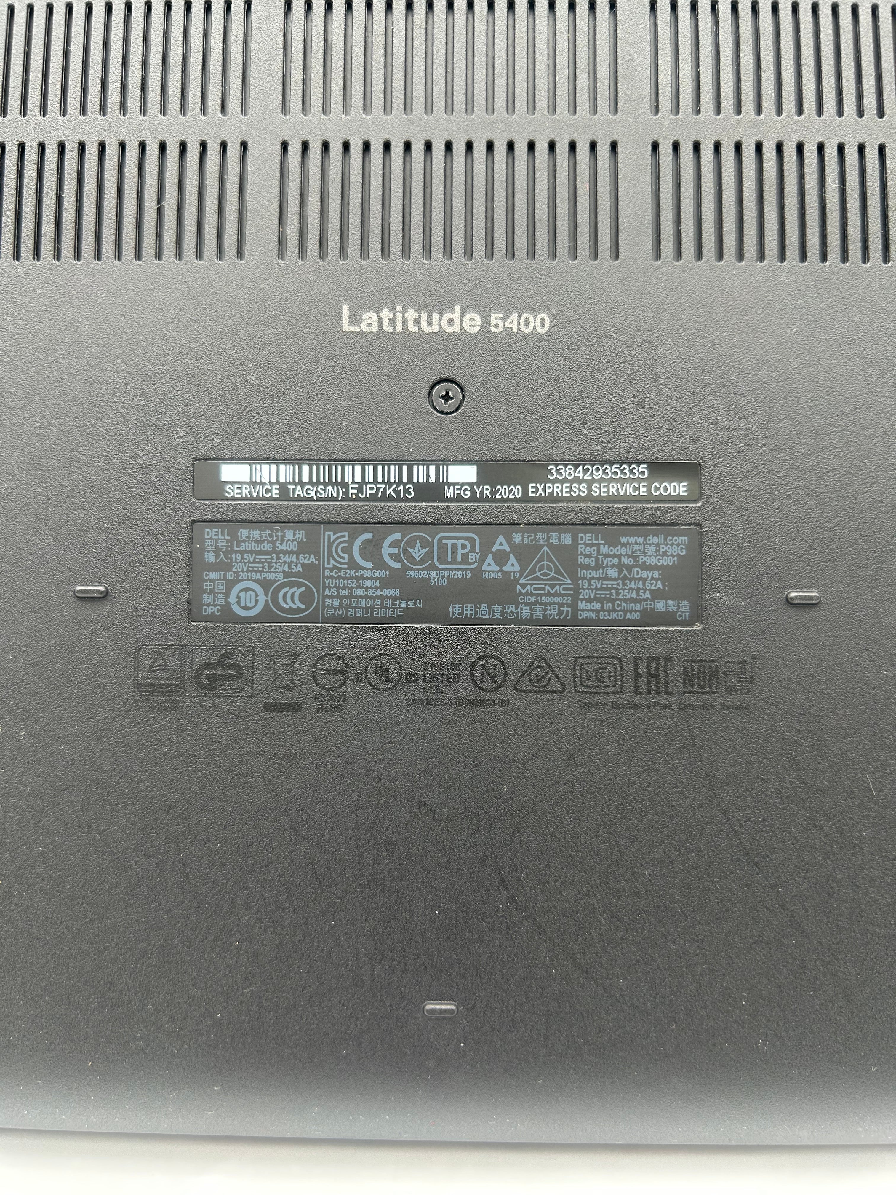 Dell Latitude 5400 14-inch Core i5 8th Generation 16GB RAM 512GB For Parts