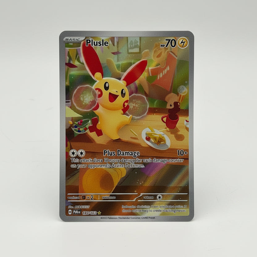Plusle Pokemon Paradox Rift 193/182 Collectible Card Used - A Raw Ungraded