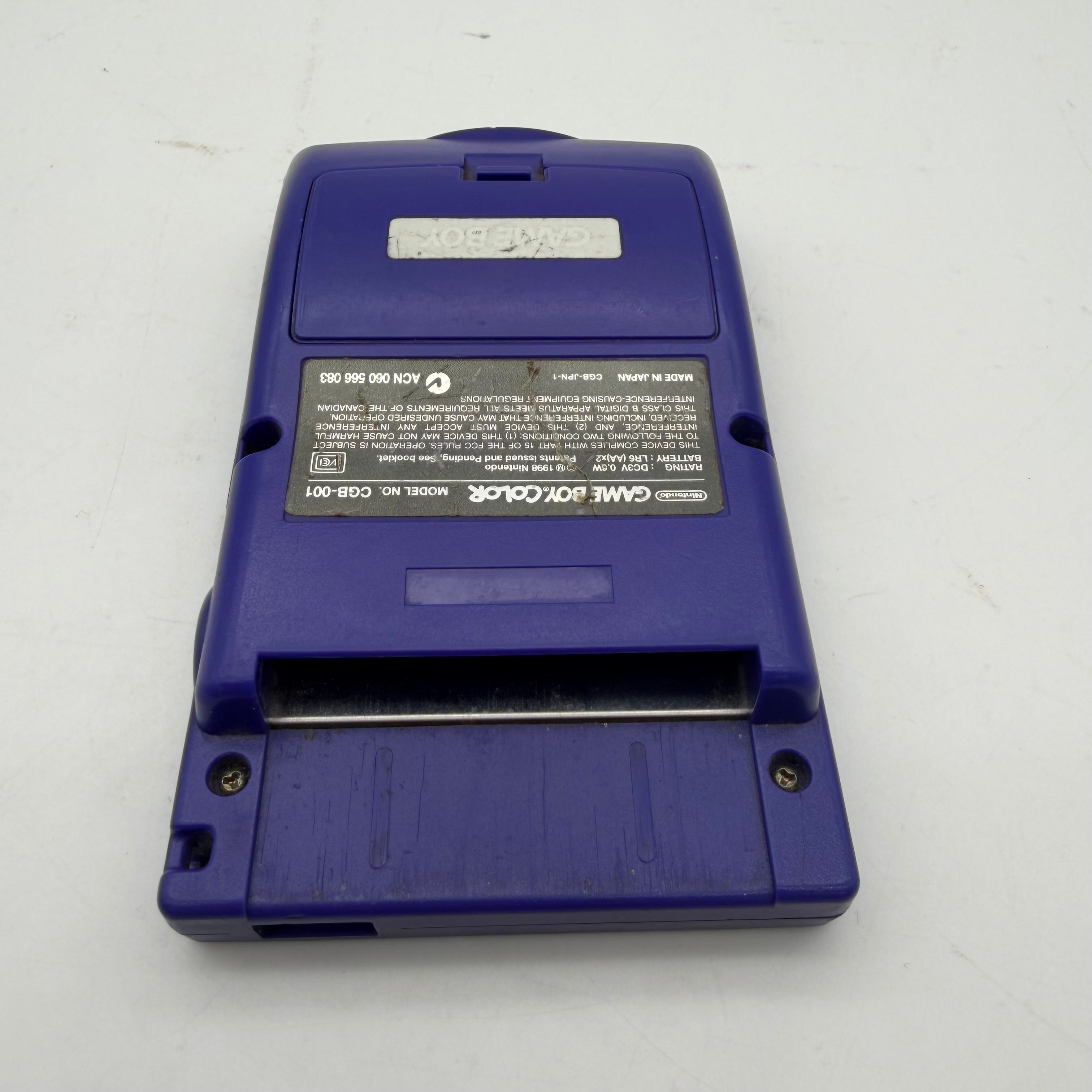 Nintendo Game Boy Color (CGB-001) 1998 Purple w/ Pocket Monster Game - Tested