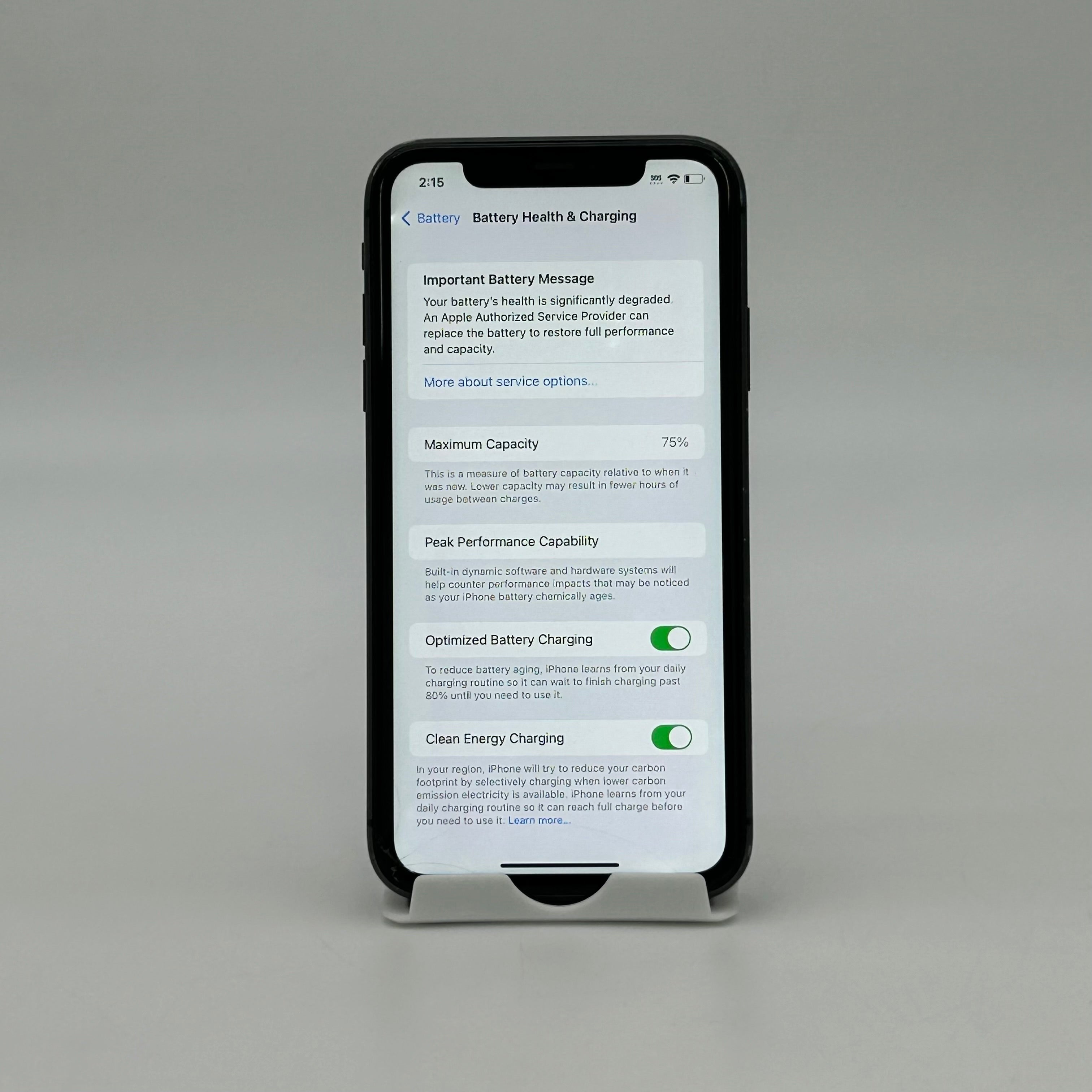 Broken Unlocked Apple iPhone 11 64GB 16.6 MWJE2LL/A Bad Battery