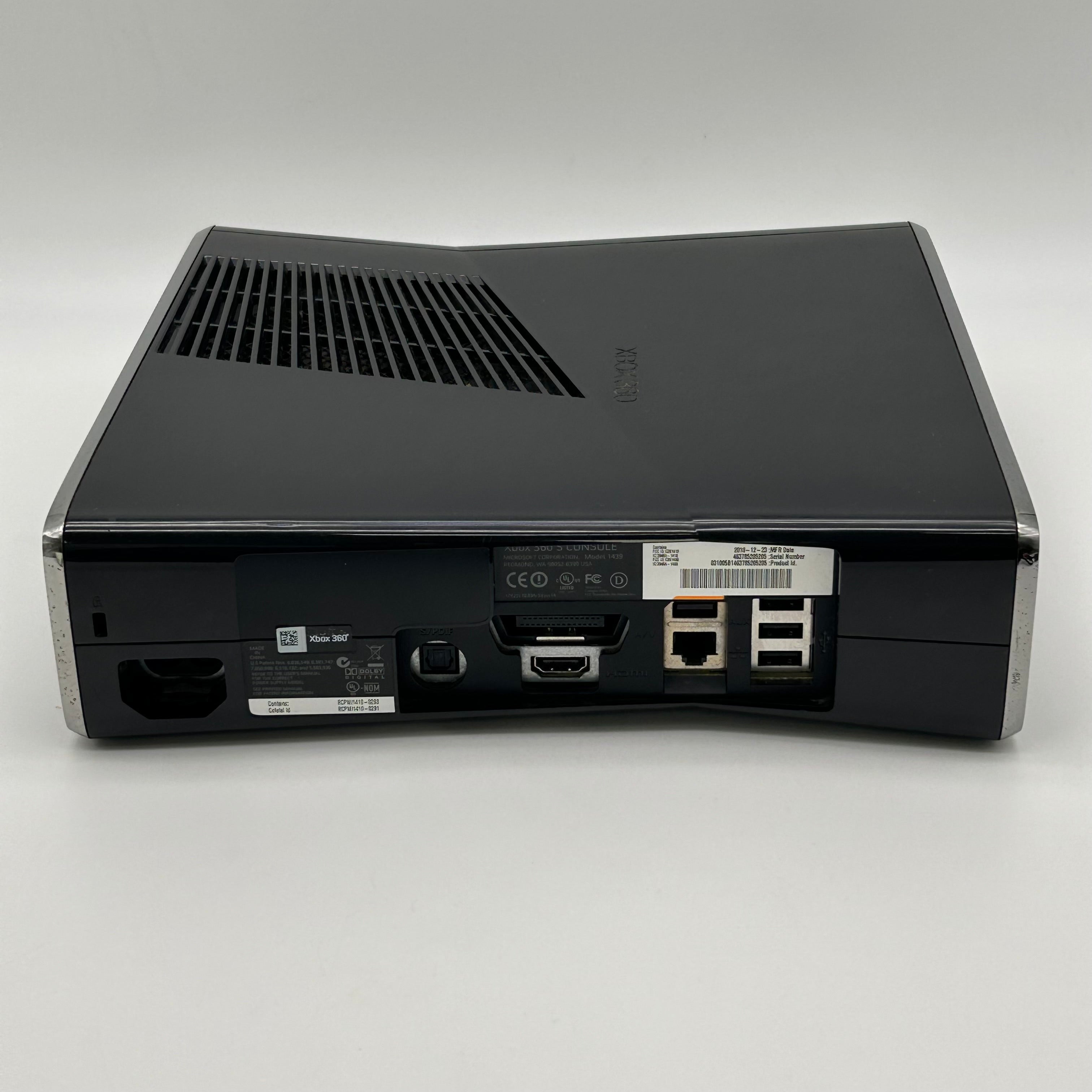 Xbox 360 Slim 250GB Gaming Set – 13 Games & 3 Controllers: 1 Functional & 2 Defective - Used