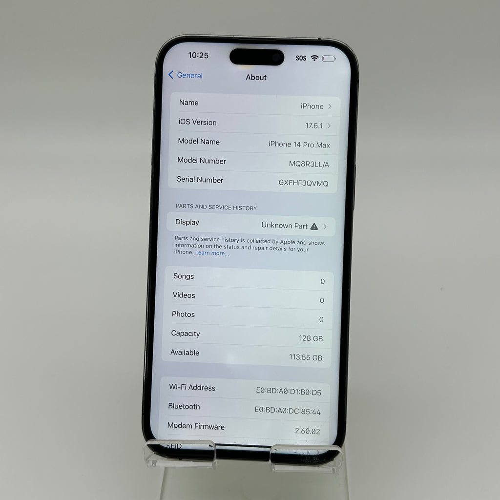 Spectrum Apple iPhone 14 Pro Max Purple 128GB (Broken for Parts Only)