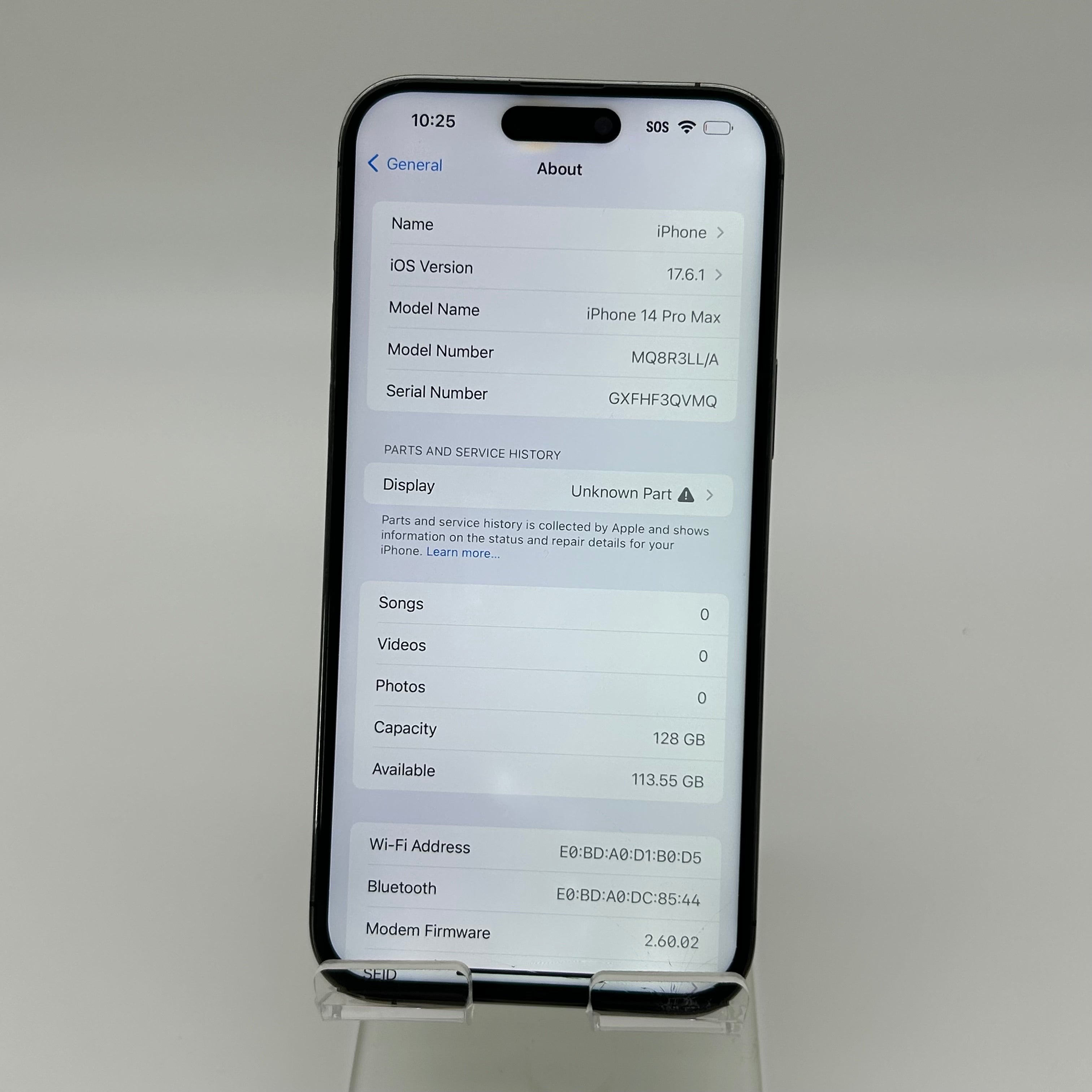 Spectrum Apple iPhone 14 Pro Max Purple 128GB (Broken for Parts Only)