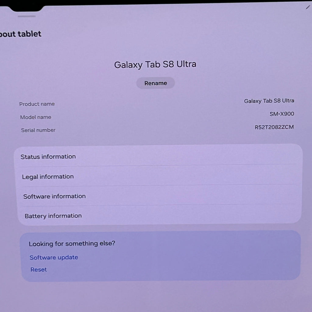 Samsung Galaxy Tab S8 Ultra SM-X900 128GB Wi-Fi 14.6In Graphite Excellent/No Pen