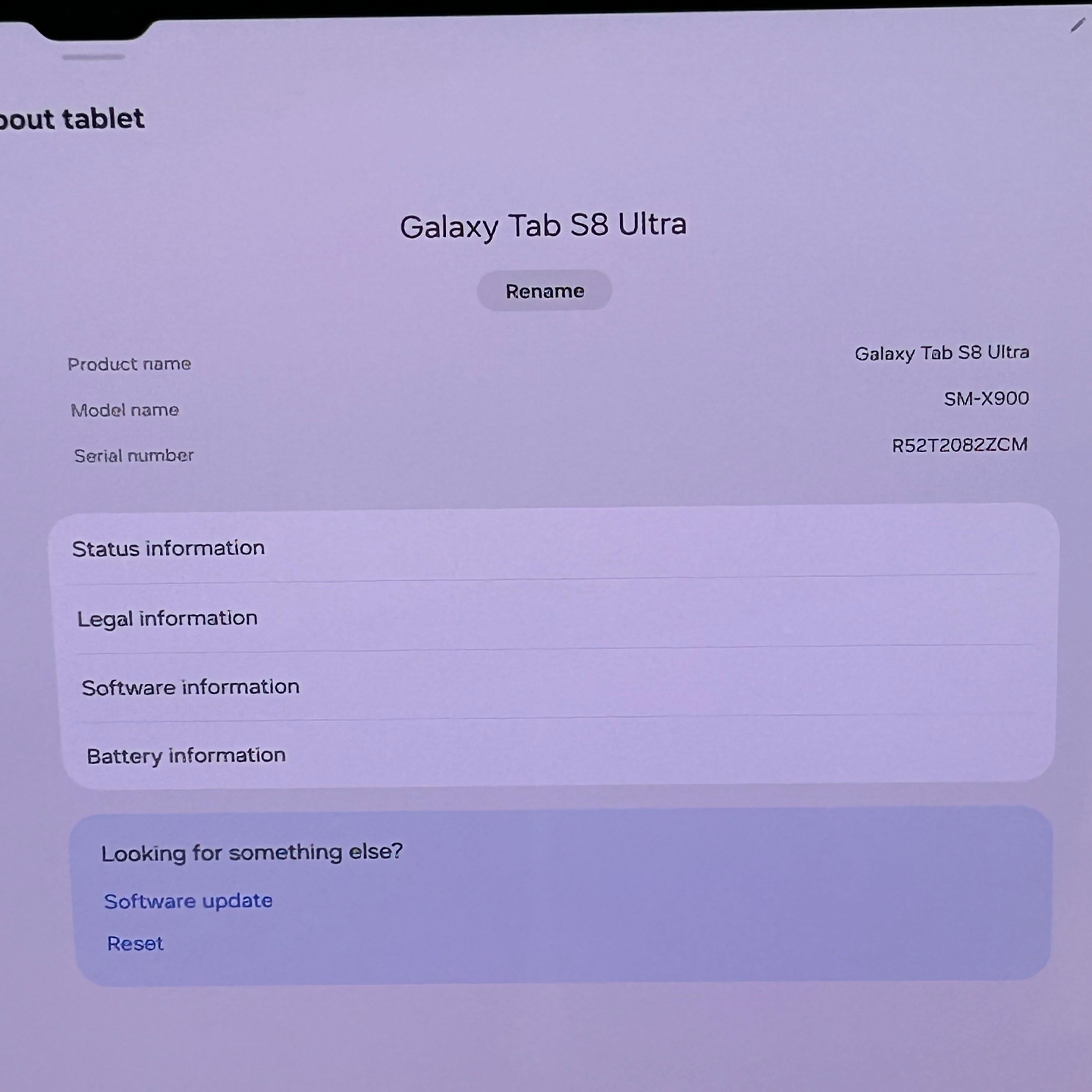 Samsung Galaxy Tab S8 Ultra SM-X900 128GB Wi-Fi 14.6In Graphite Excellent/No Pen