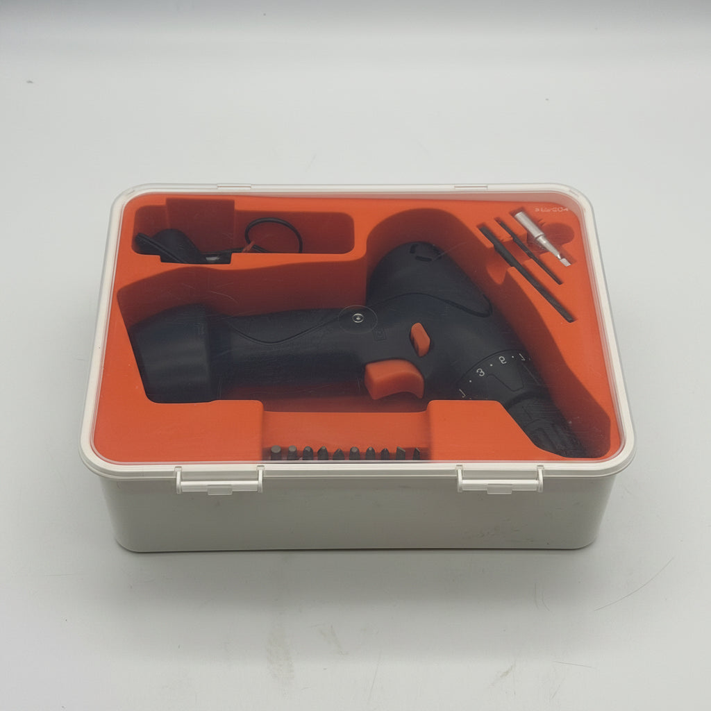 IKEA FIXA Compact Cordless Drill Set Keyless Chuck w/ Case & Bits
