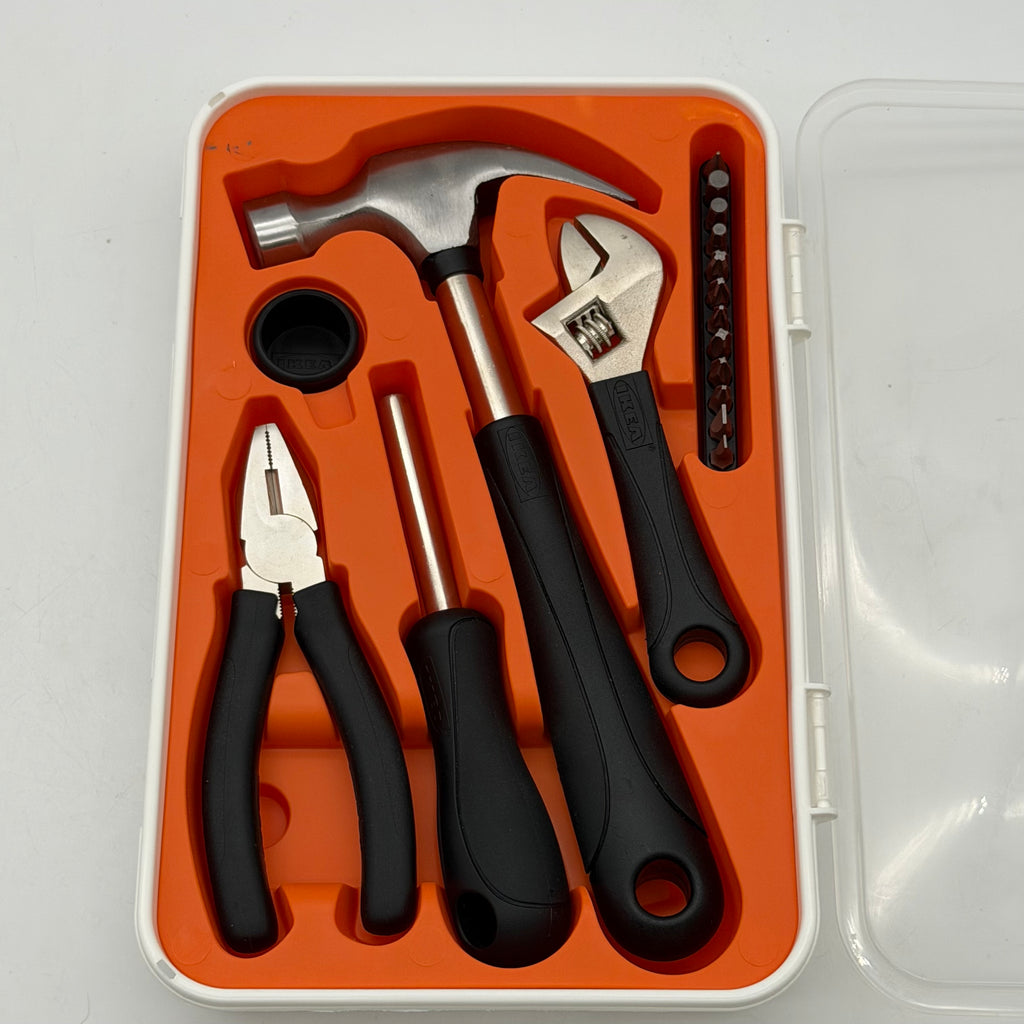IKEA FIXA Home Tool Kit Set Hammer Pliers Screwdriver Wrench Case
