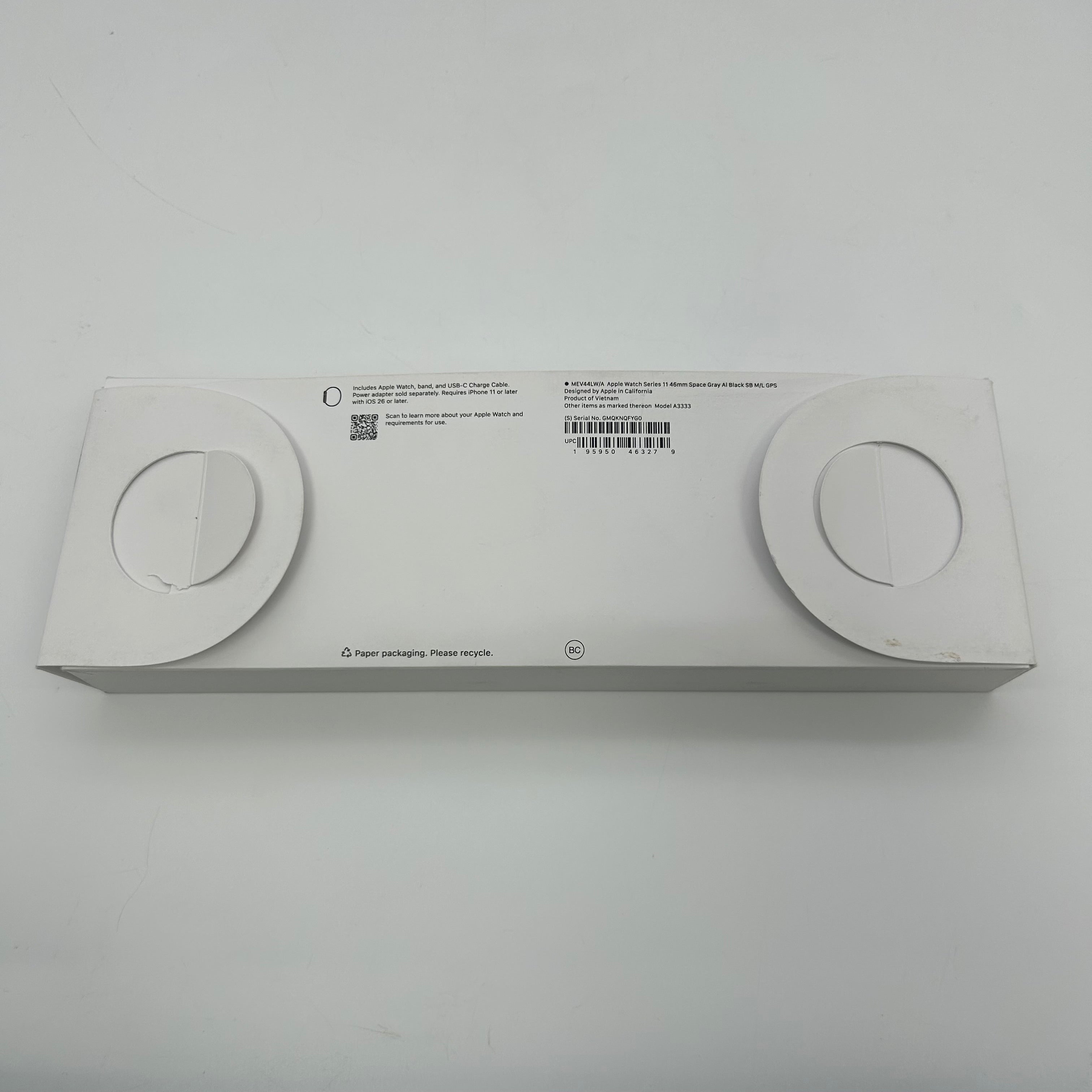Apple Watch Series 11 46mm Aluminum Black (GPS Only)100% BH - Open Box