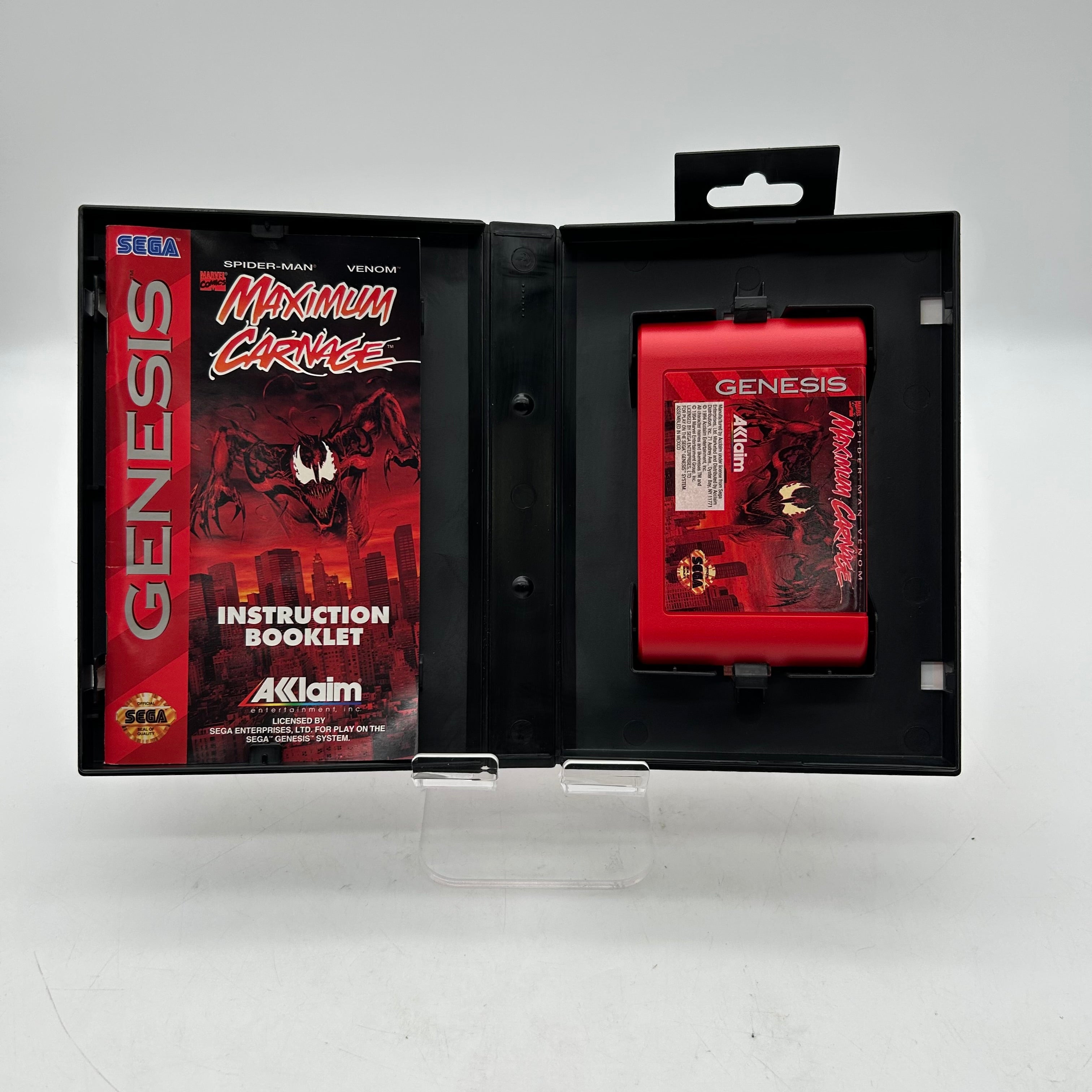 Spider-Man Venom Maximum Carnage Sega Genesis Case, Game, Manual - Tested