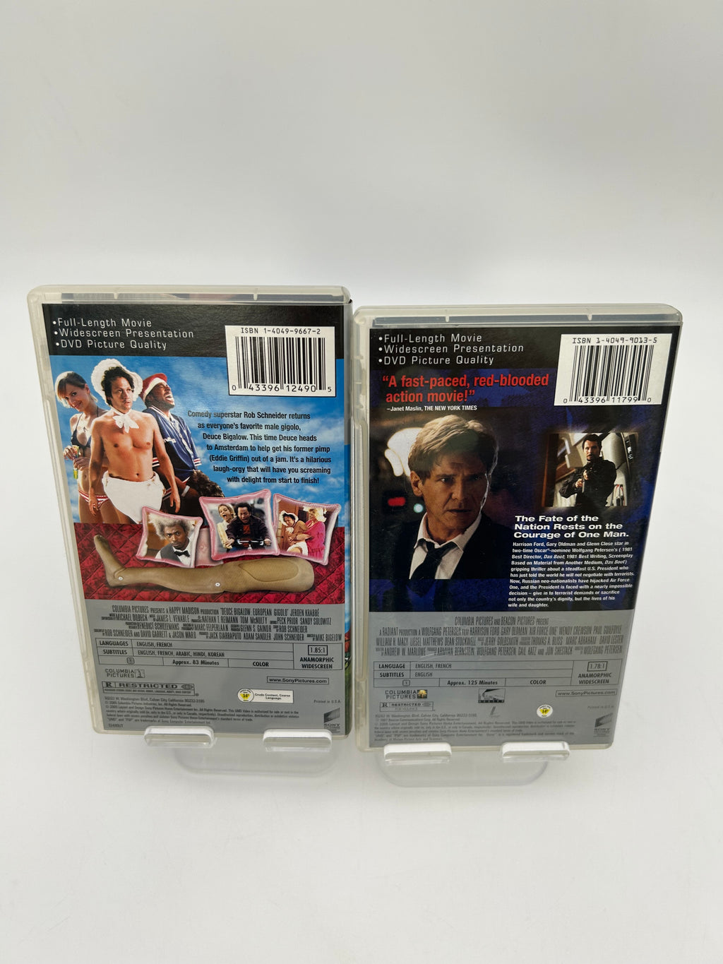 Lot of 2 UMDs for PSP - Deuce Bigalow European Gigolo & Air Force One