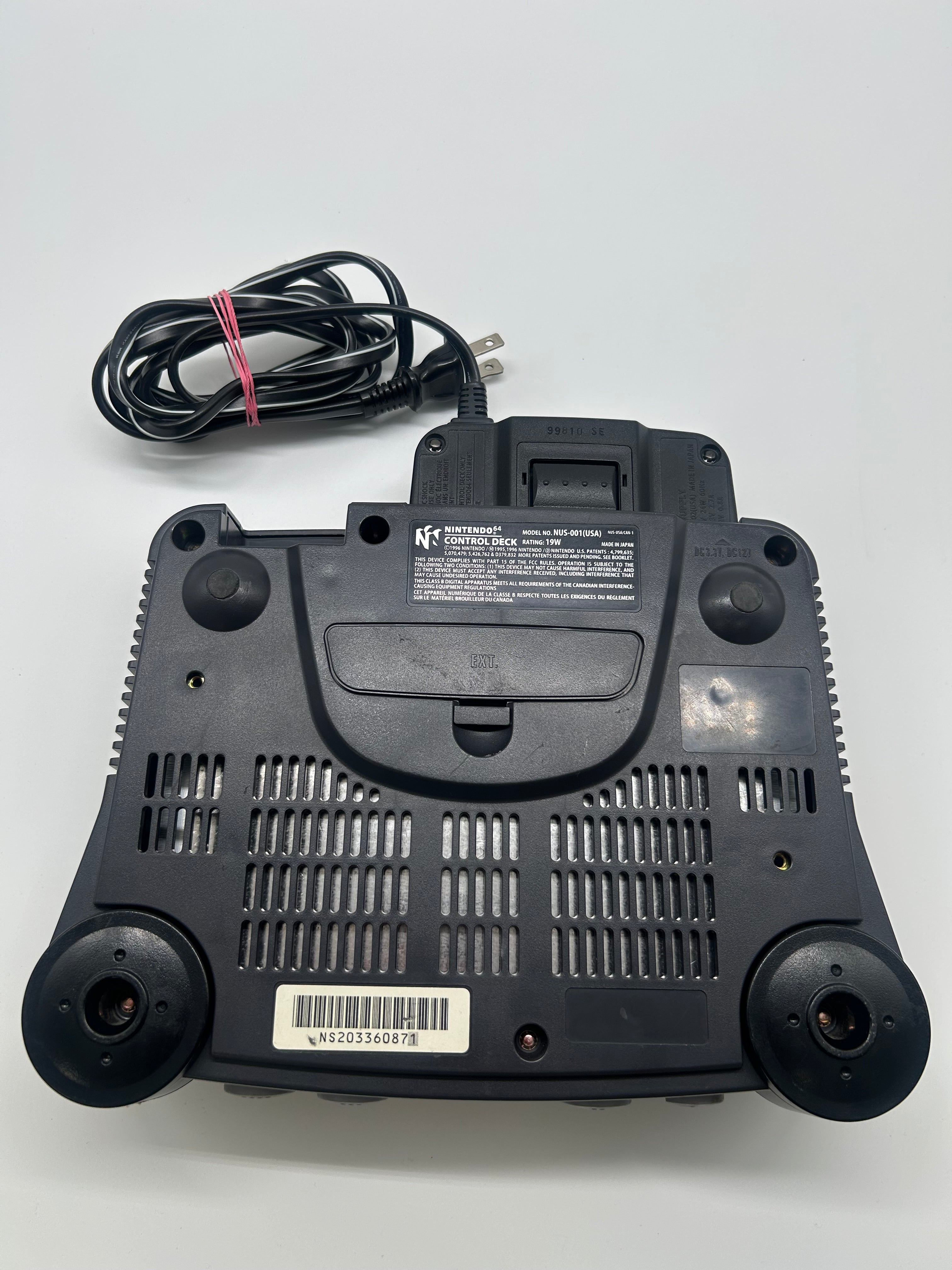 Nintendo 64 Console (N64) 1996 Black - 1 Controller - Used