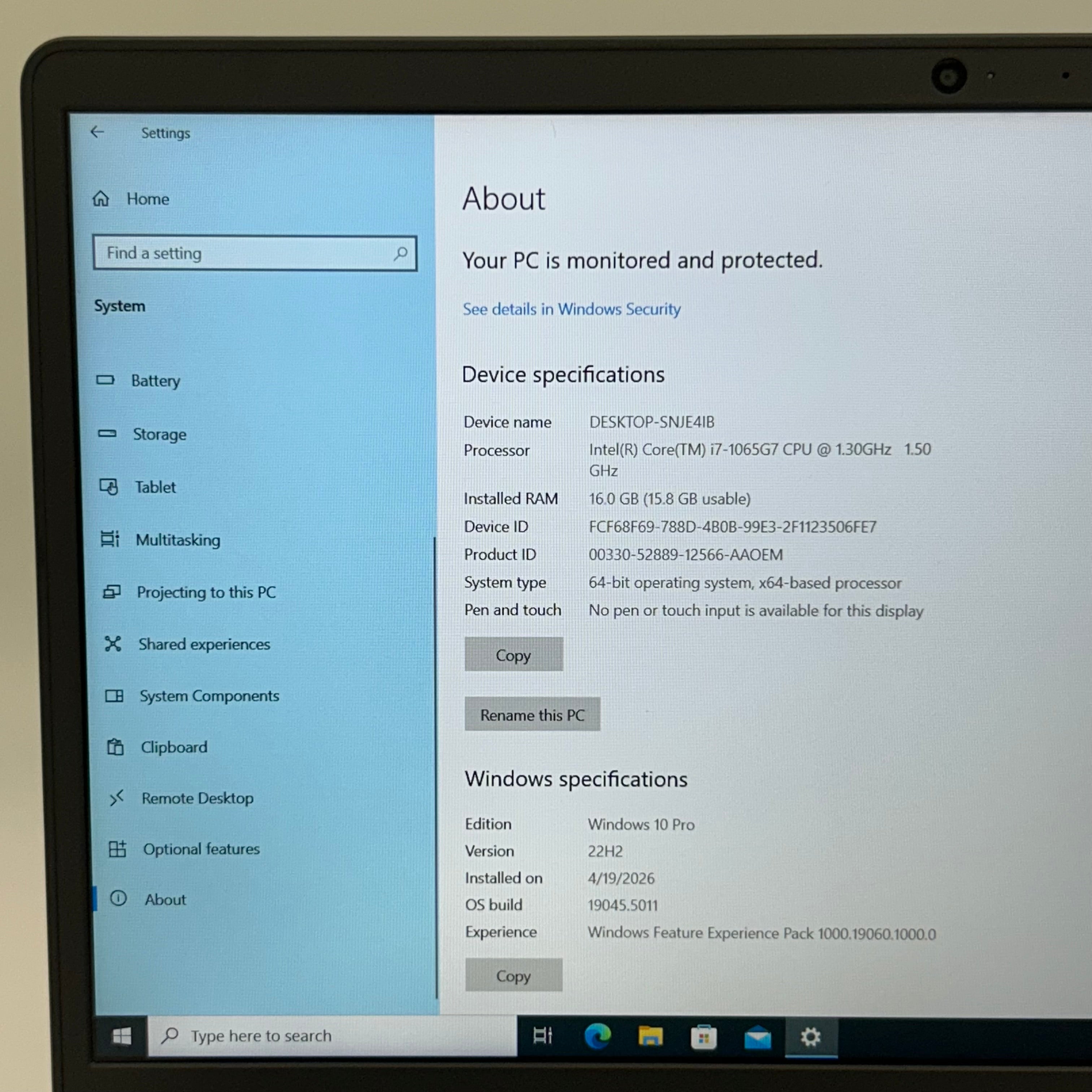 Dell Inspiron 5593 15.6" FHD Laptop Intel Core i7-1065G7 16GB RAM 512GB NVMe SSD Silver