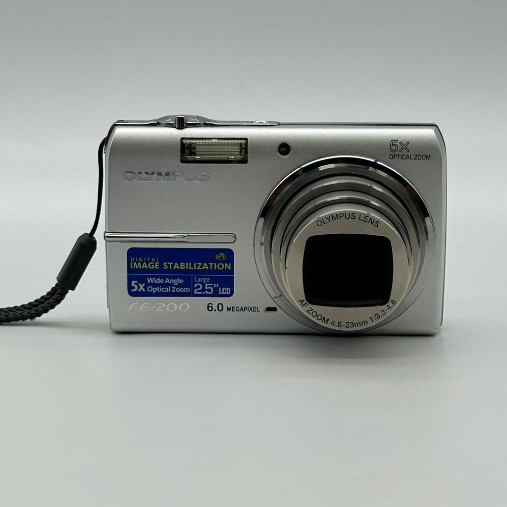Olympus FE-200 6.0MP Digital Camera Silver Bundle - Tested Working 1GB xD Card