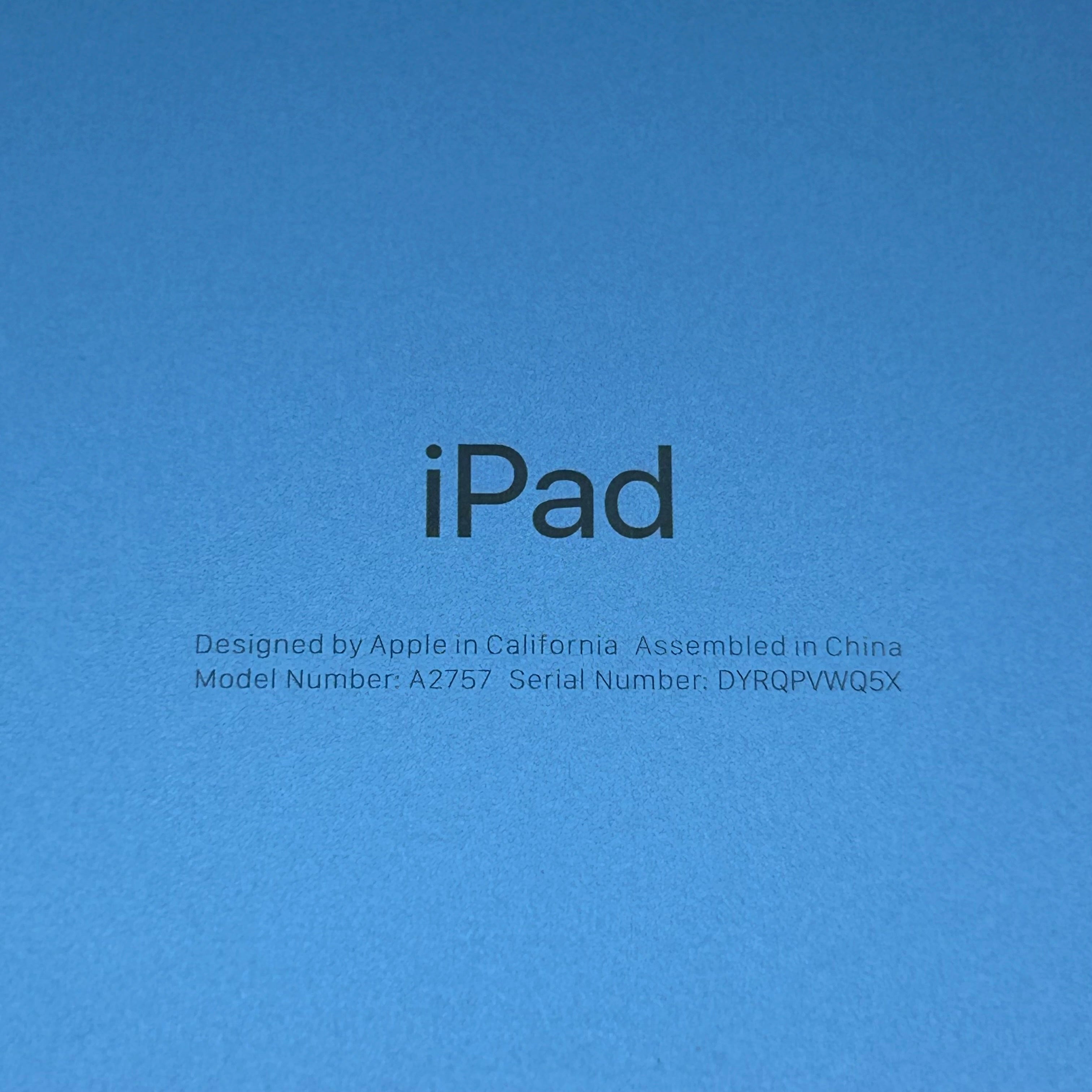 Unlocked Apple iPad (10th Gen) A2757 64GB Blue (Wi-Fi+Cellular) 10.9 MQ6K3LL/A