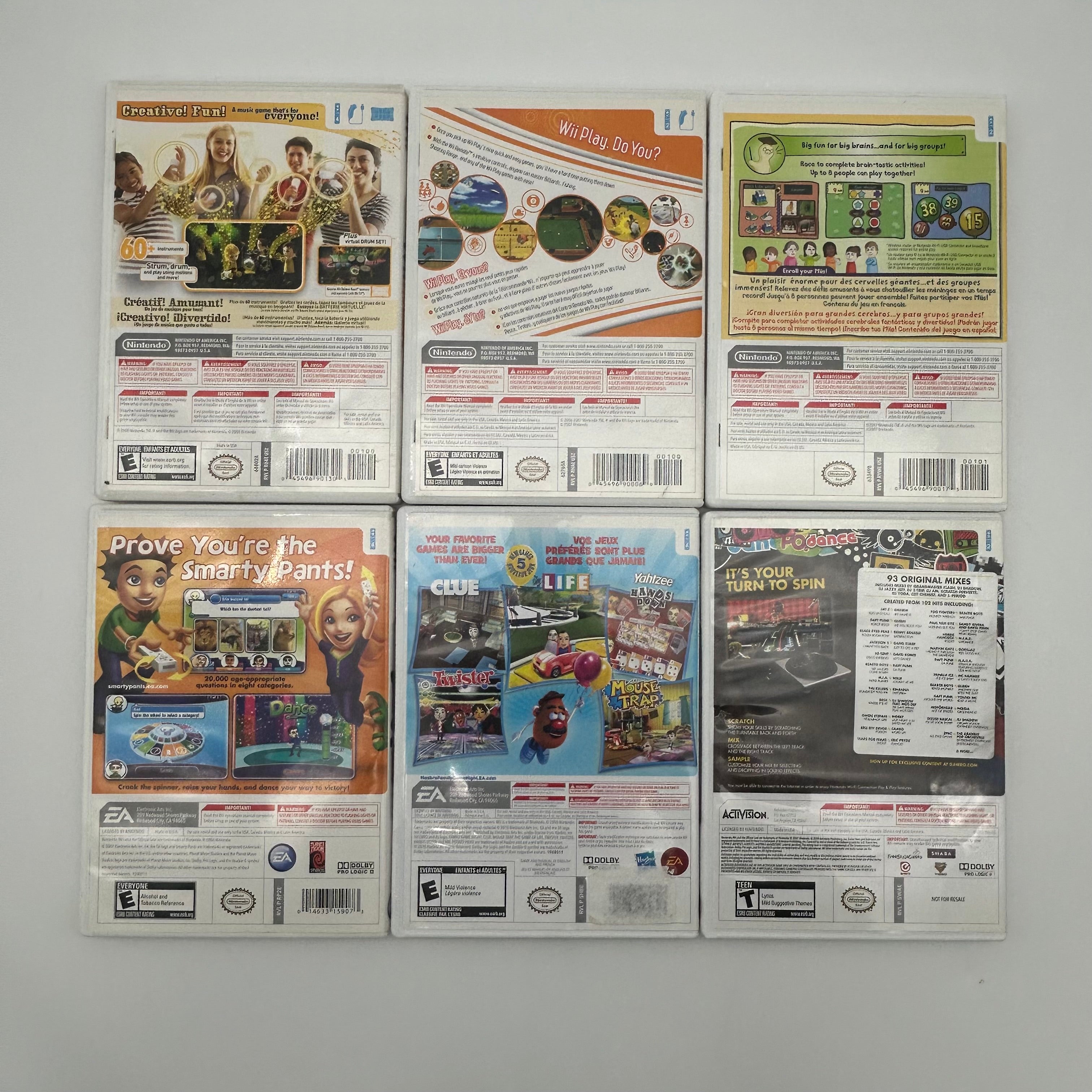 Nintendo Wii RVL-101 Console Bundle Controller Nunchuck Cords Sensor 11 Games