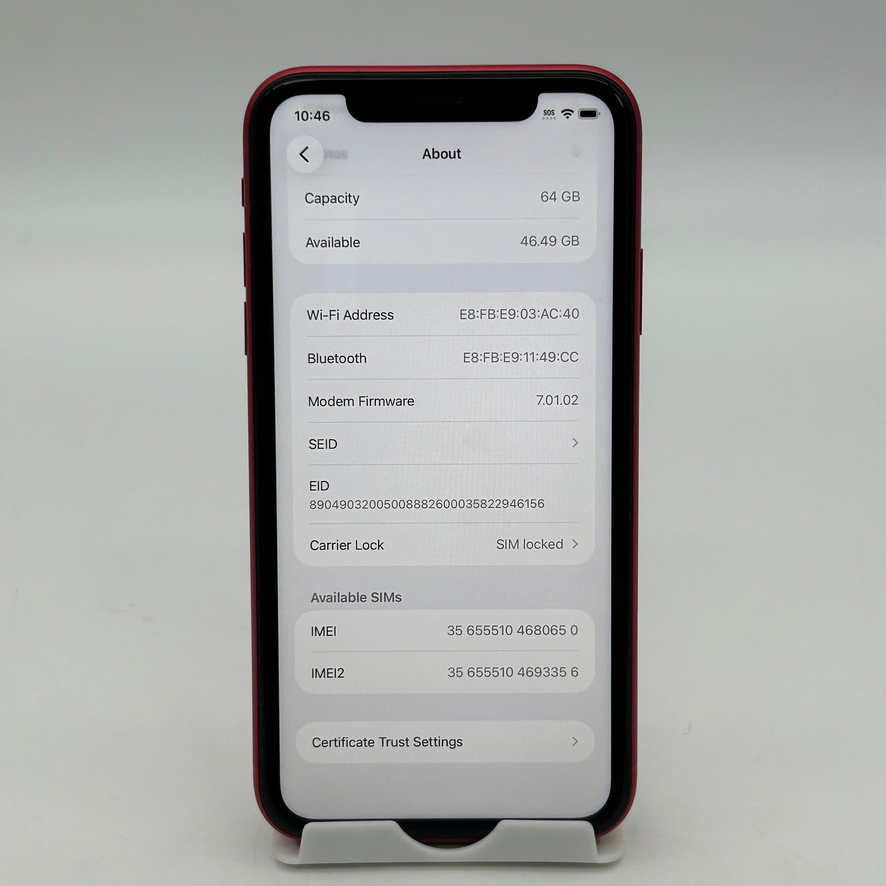 Apple iPhone 11 64GB A2111 Red (Sprint) MWK22LL/A Smartphone 89%BH