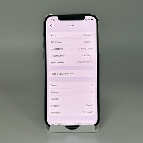 Apple iPhone 12 Pro A2341 256GB White MGK63LL/A