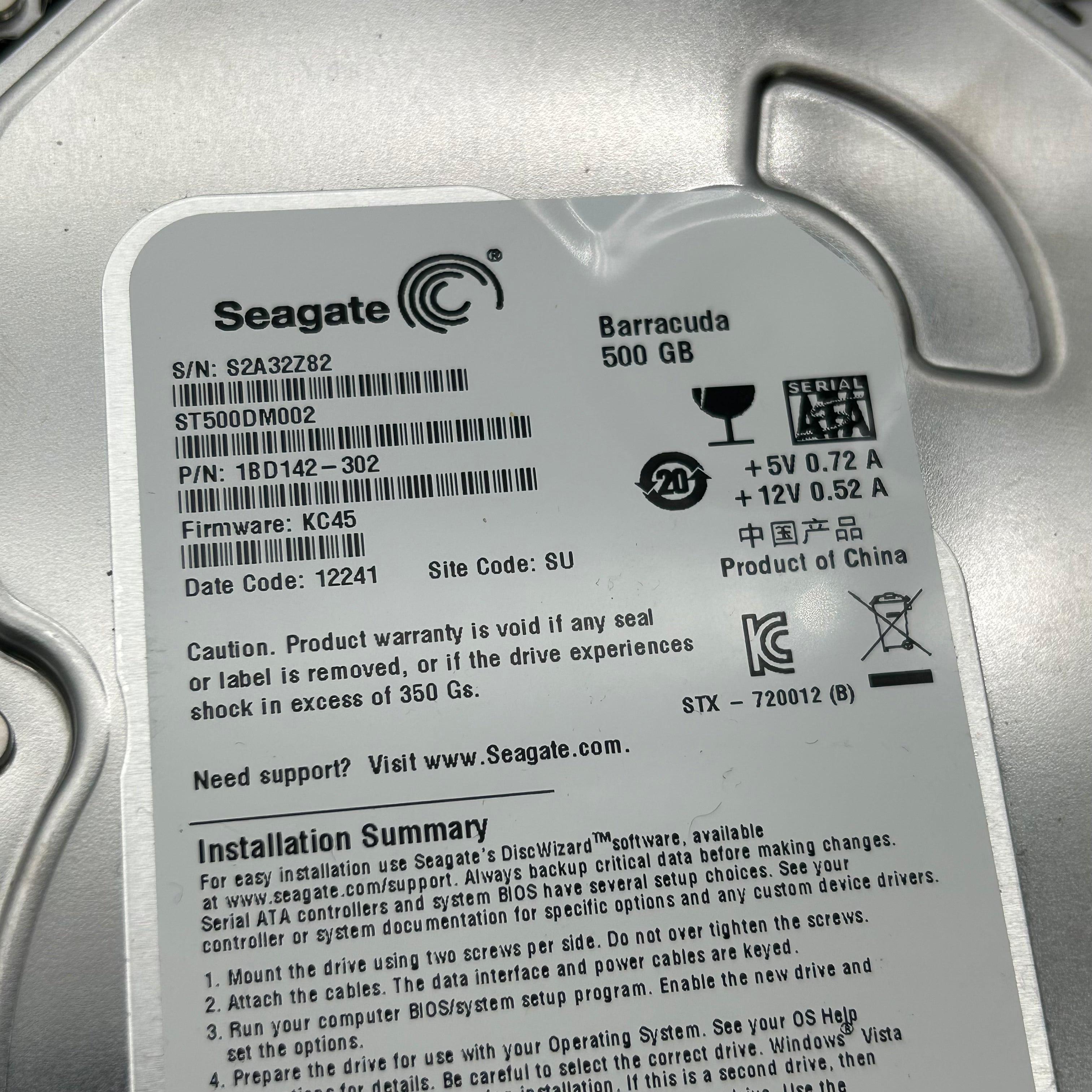 Lot of 11 Seagate Barracuda 500GB 3.5" SATA Hard Drives ST500DM002 UNTESTED
