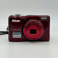 Nikon COOLPIX L32 20.1MP Digital Camera - Red - Case & 1GB SD - TESTED