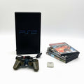 Sony PlayStation 2 PS2 Fat Console Bundle SCPH-50001 - 4 Games - Missing Tray Faceplate