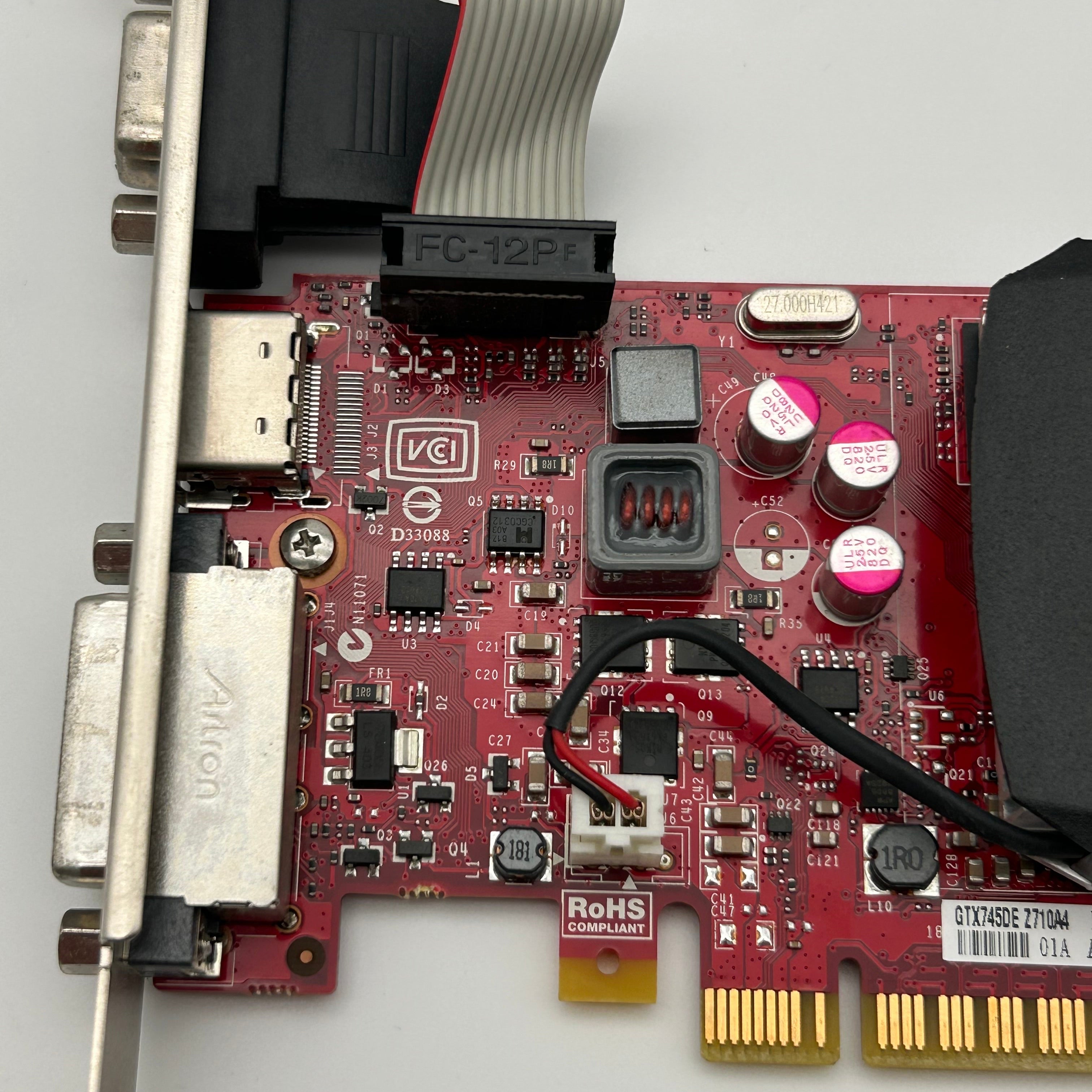 Nvidia GeForce GTX 745 4GB DDR3 Graphics Card Red Used Condition