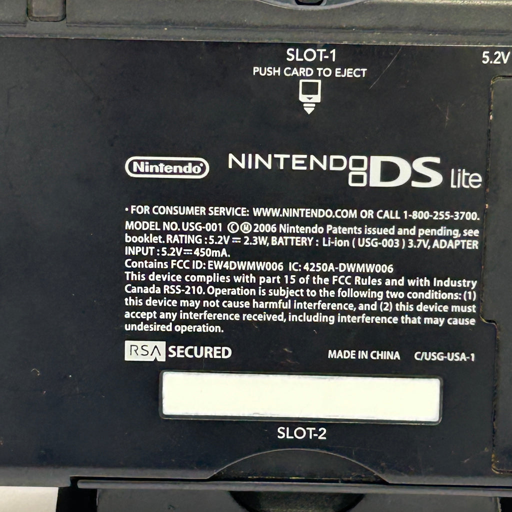 Nintendo DS Lite (USG-001) Red Console Bundle with Charger & 10 Games *Tested Working