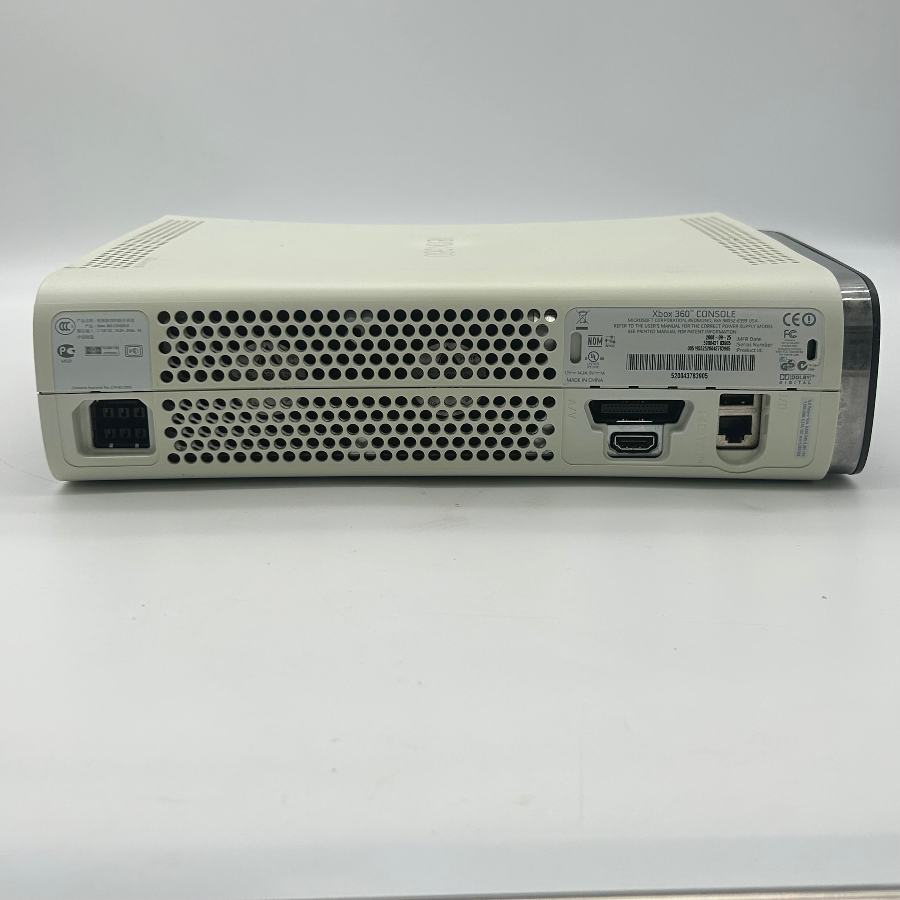 Microsoft Xbox 360 Console 120GB White w/Controller, Kinect Bar & 4 games